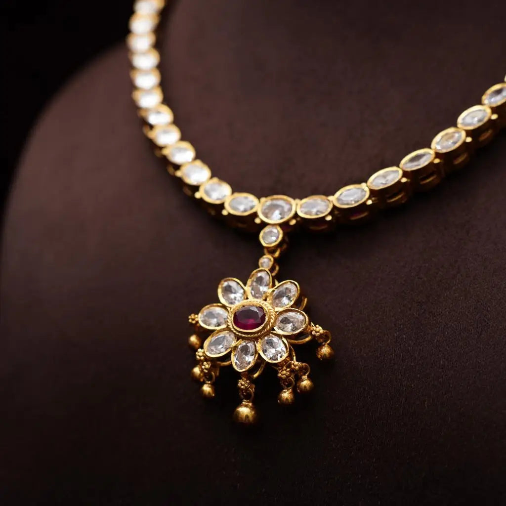 Gauri Silver Reversible Necklace