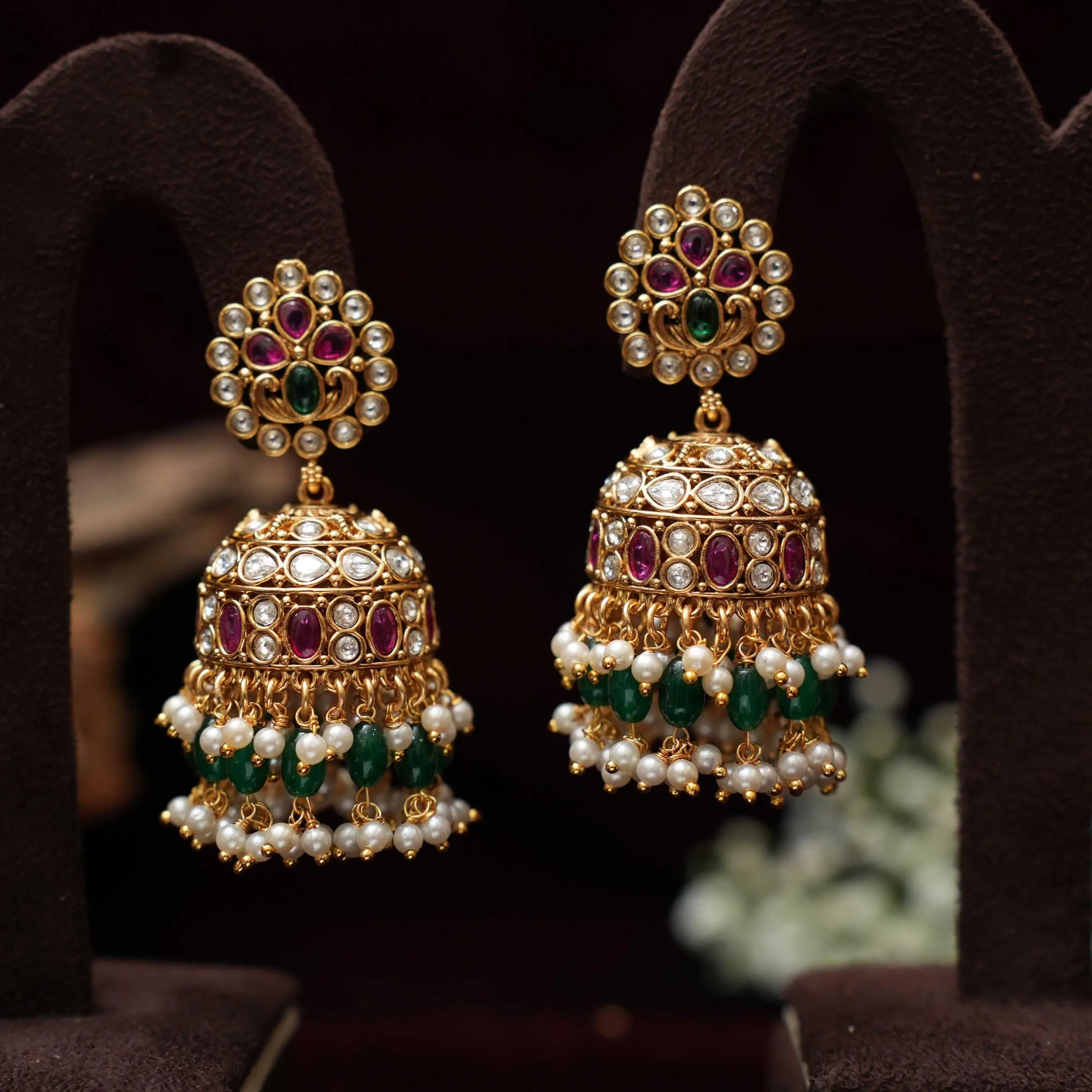 Gayana Antique Jhumka Earrings