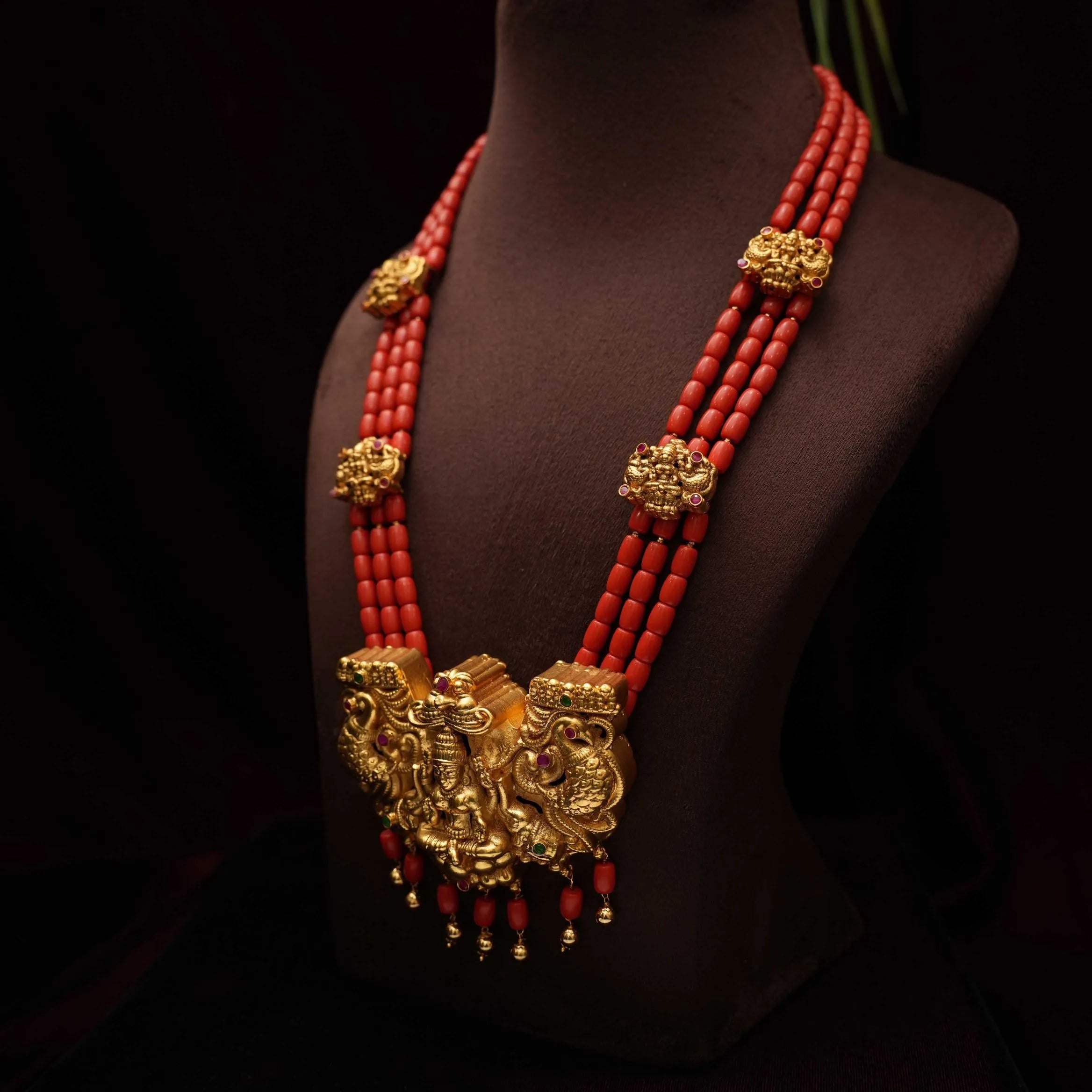 Genesh Coral Necklace - Rimli Boutique