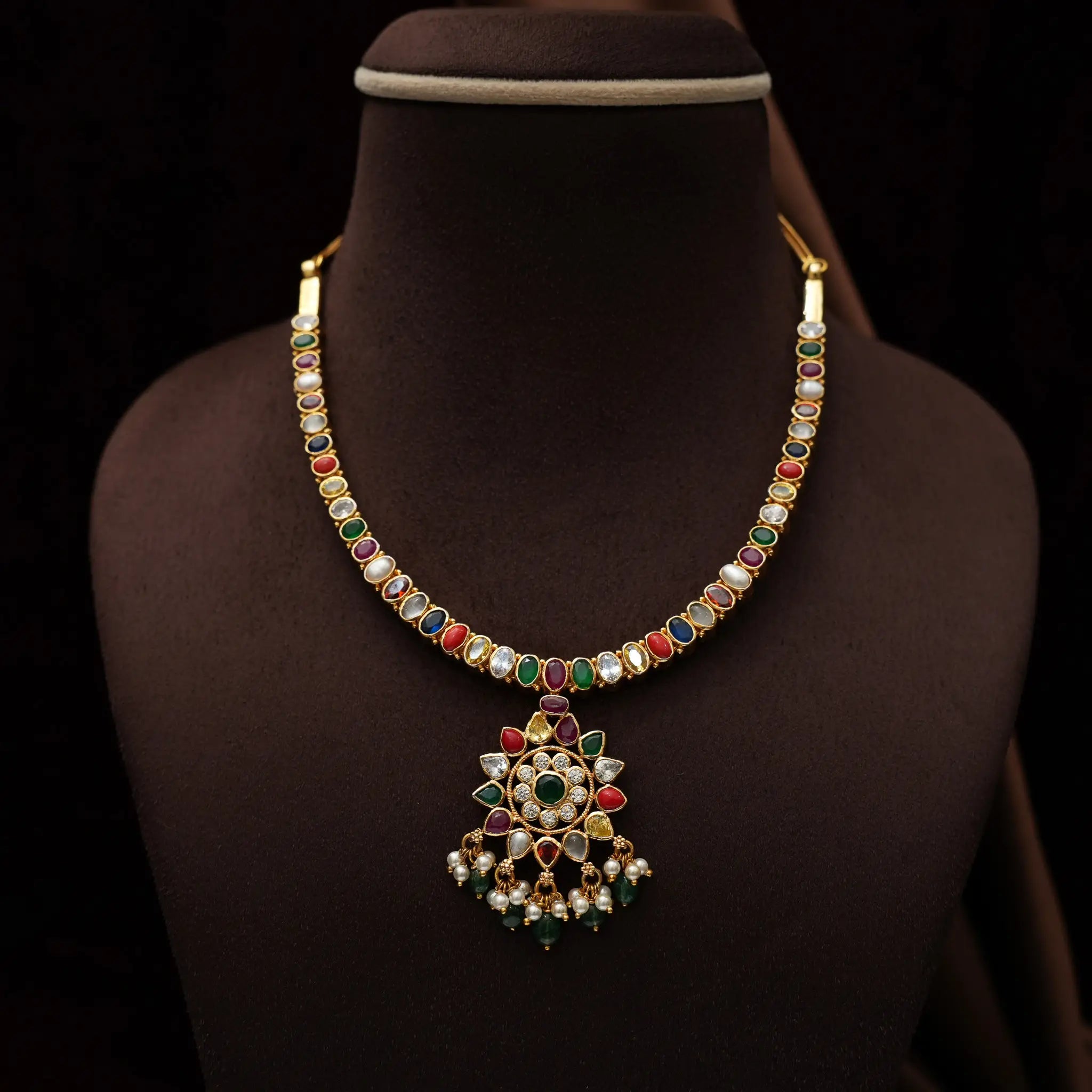 Girija Silver Reversible Necklace