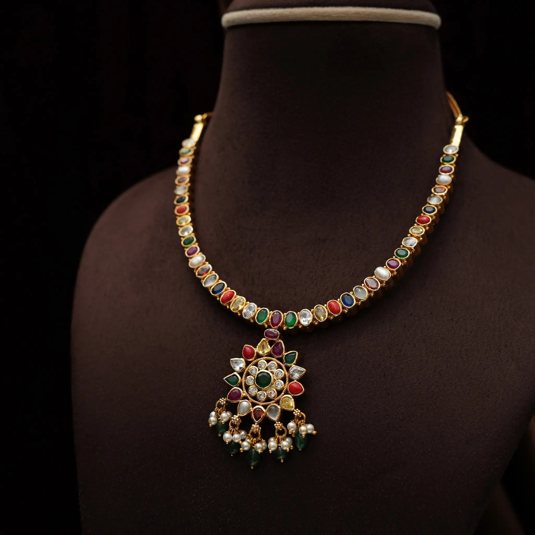 Girija Silver Reversible Necklace