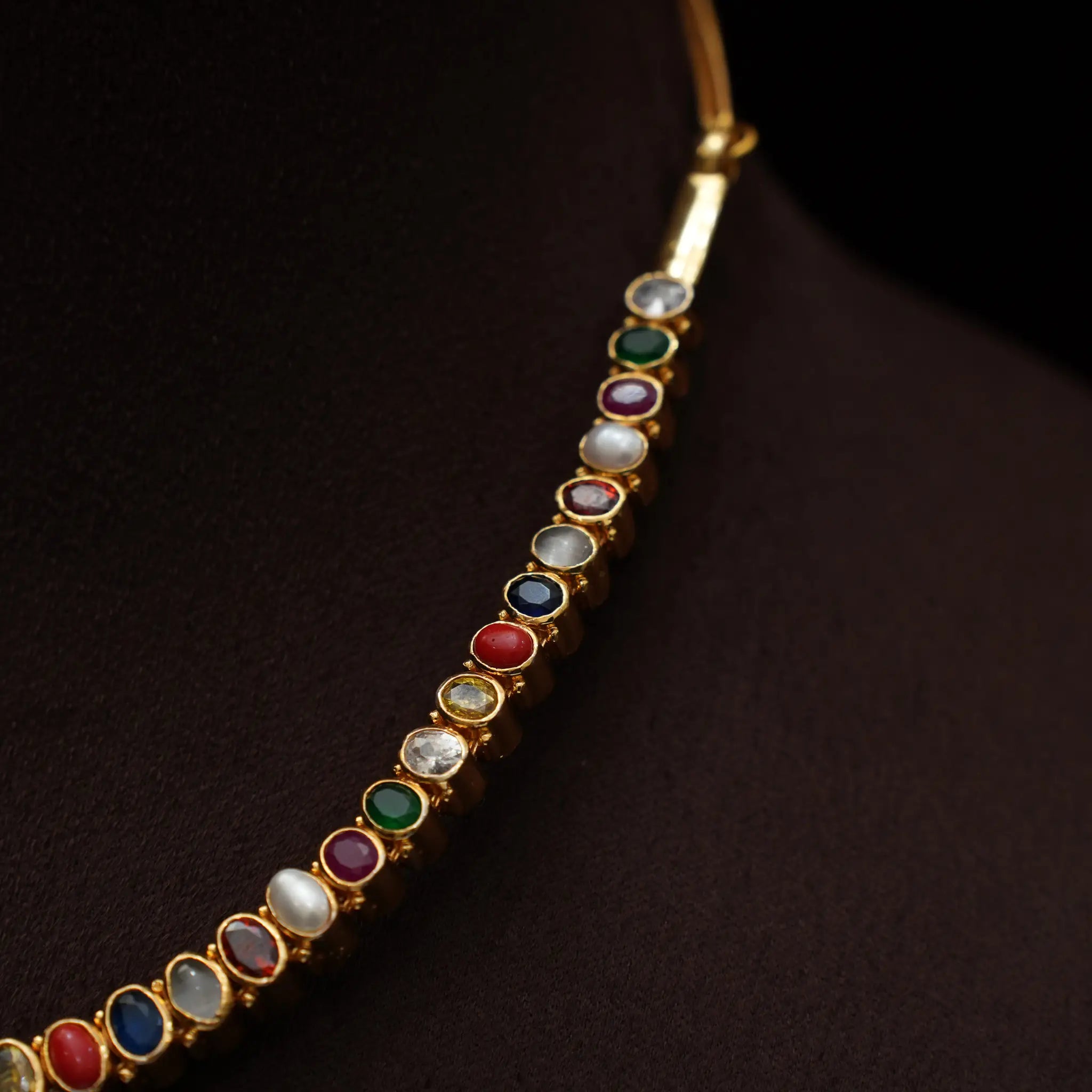 Girija Silver Reversible Necklace