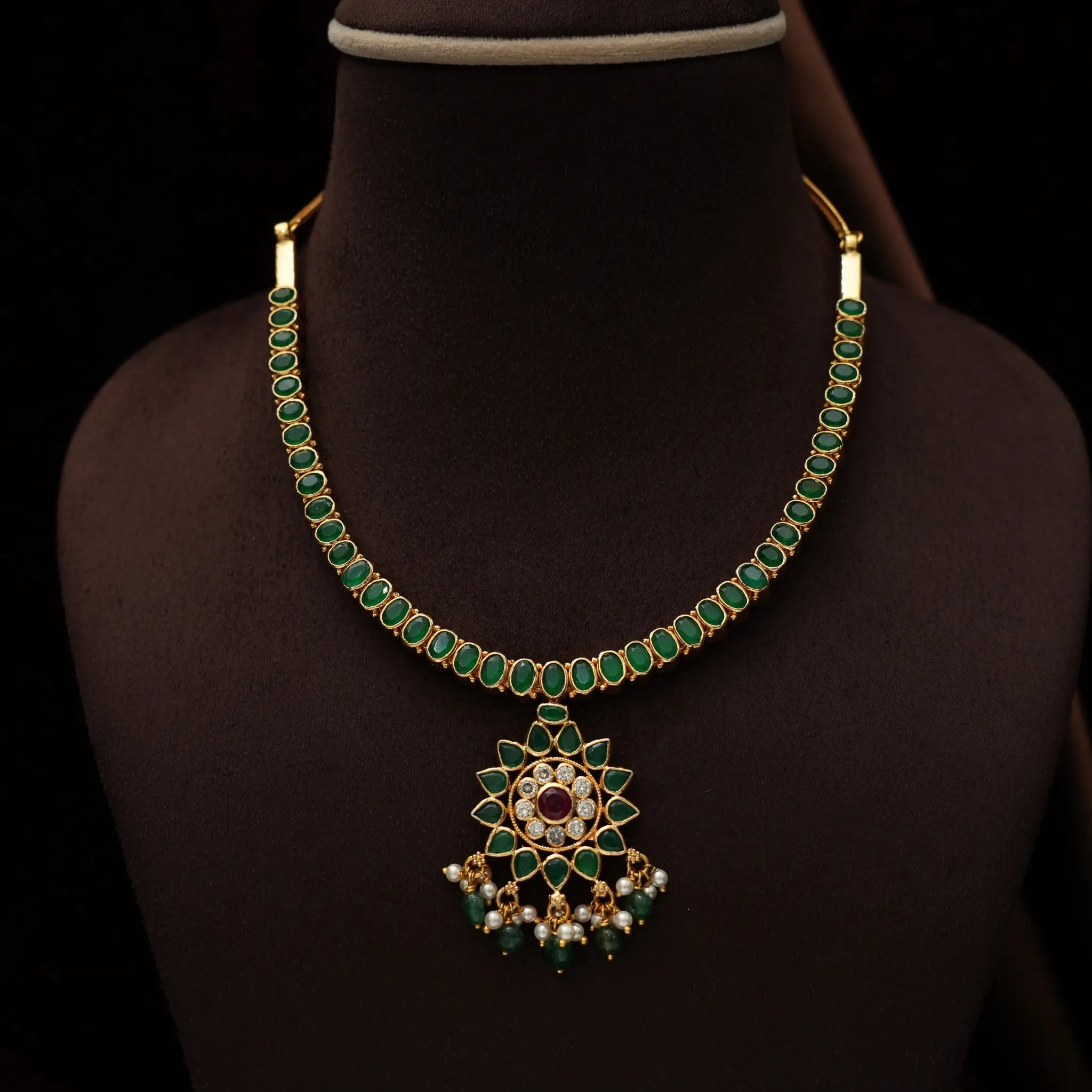 Girija Silver Reversible Necklace