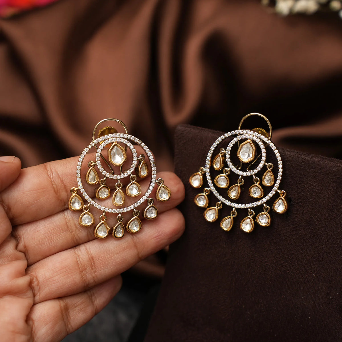 Girisha Victorian Chandbali Earrings