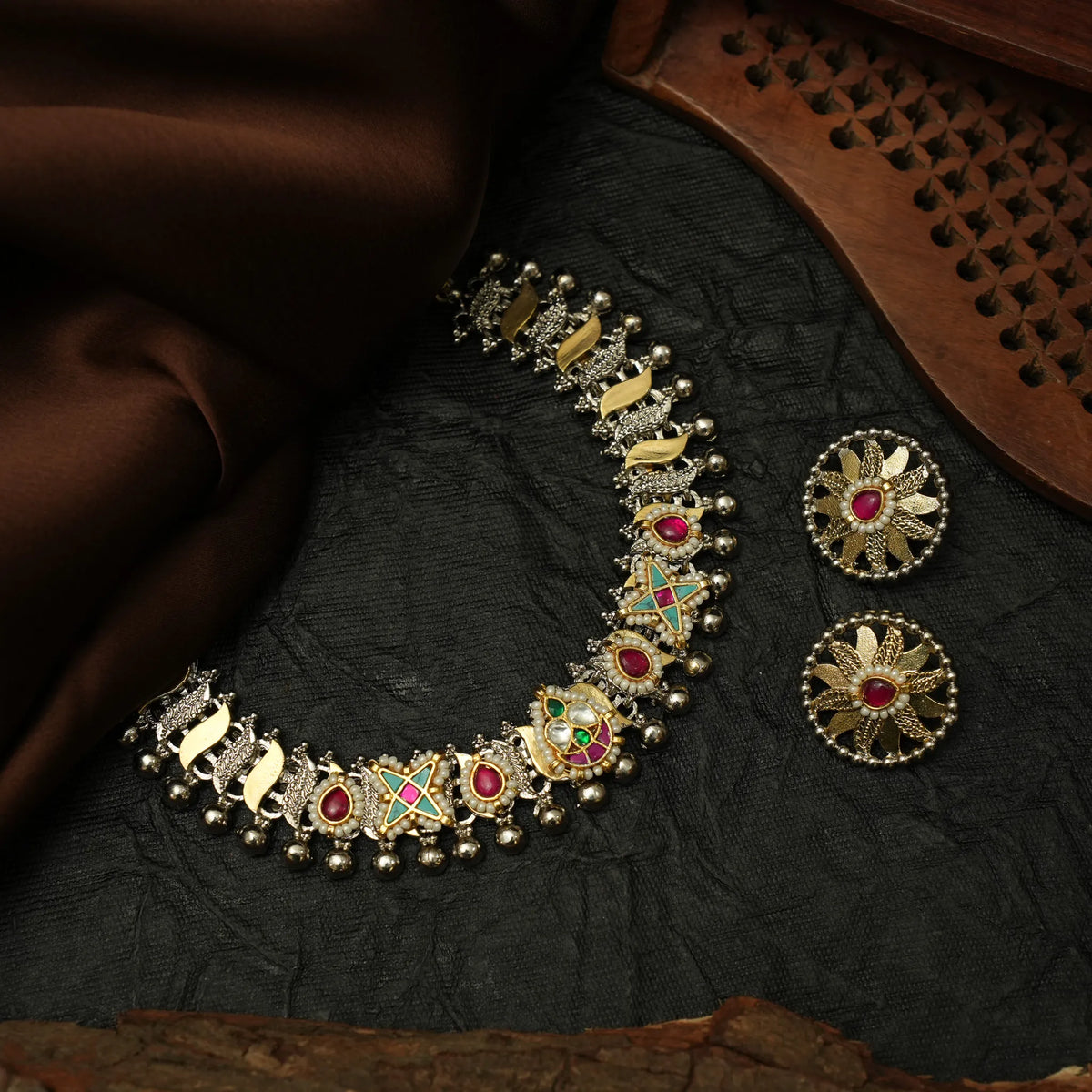 Greyna Victorian Polki Necklace - Lisa
