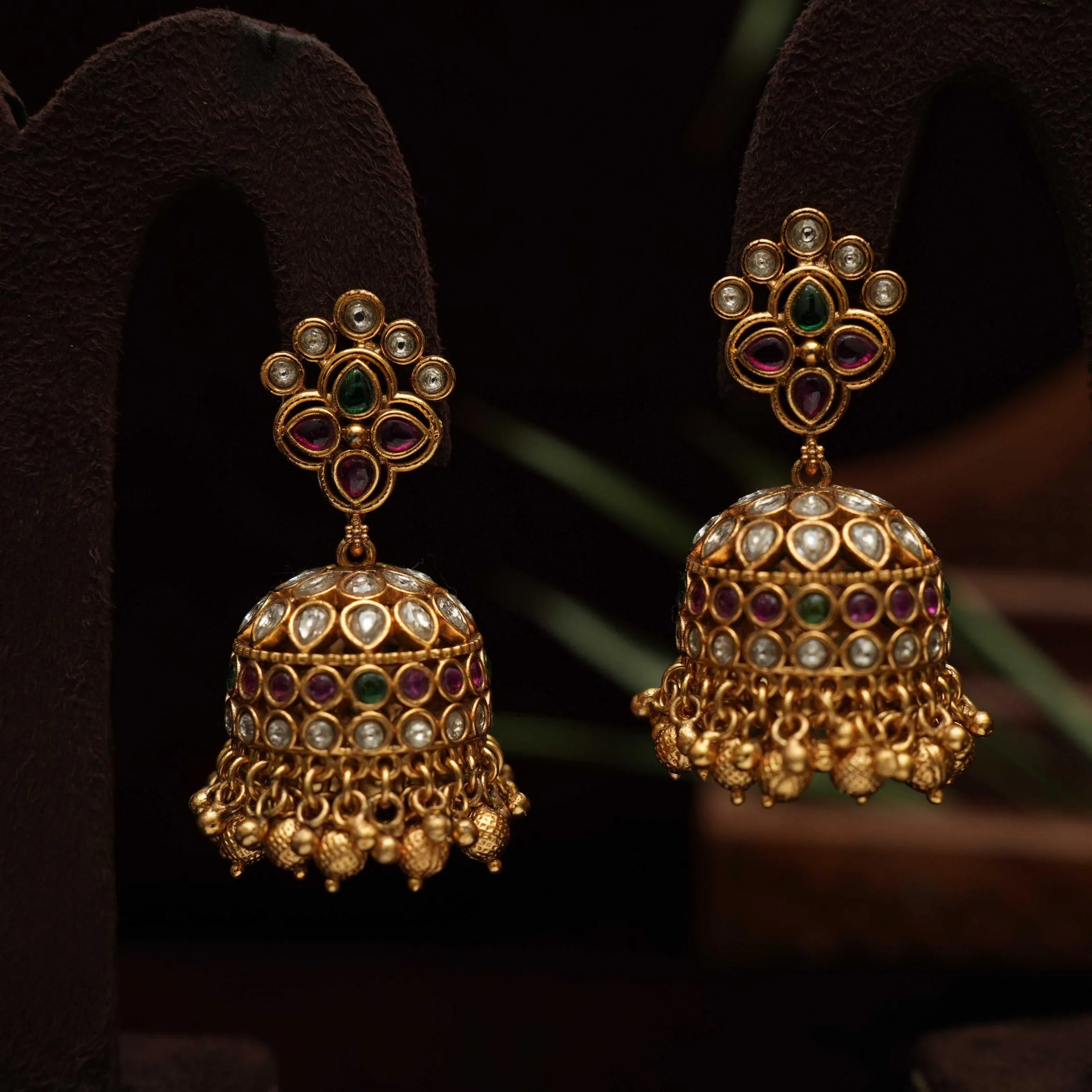 Gurbani Antique Jhumka Earrings