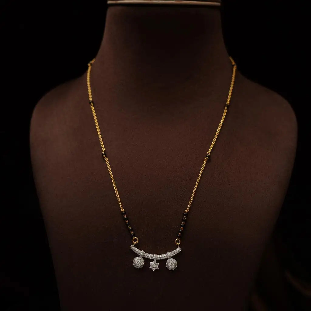Haarati Silver Mangalsutra Chain