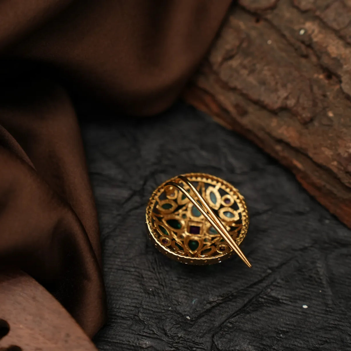 Haislee Antique Hair Pin /  Rakkodi - Green