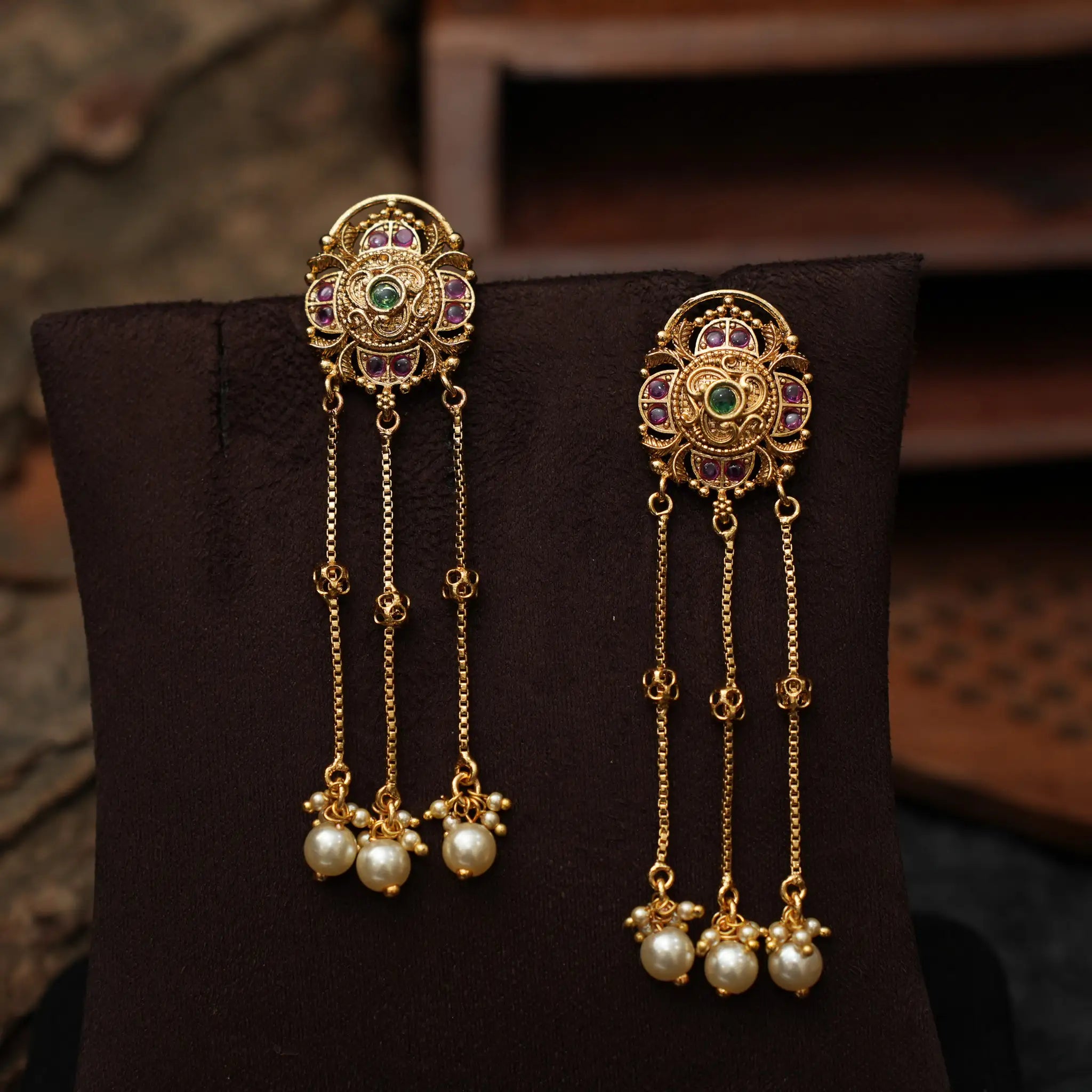 Hallie Antique Designer Earrings