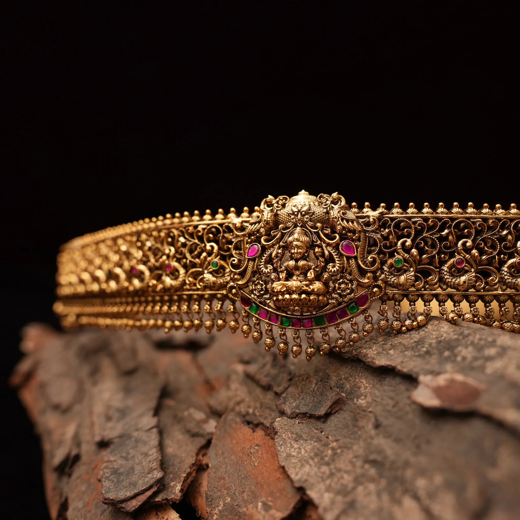 Hansika Antique Hip Belt - Golden Ball