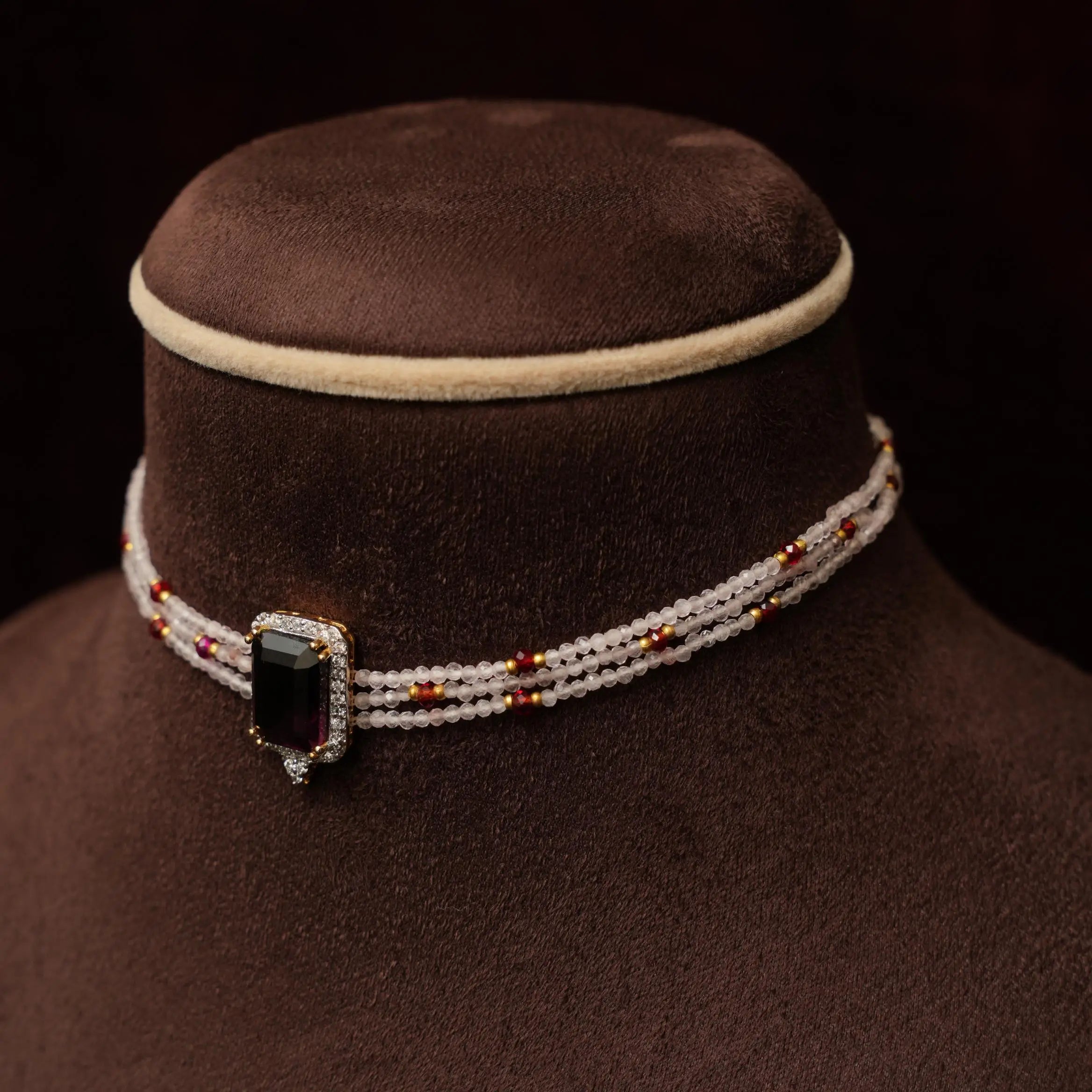 Harini Beaded Zircon Choker