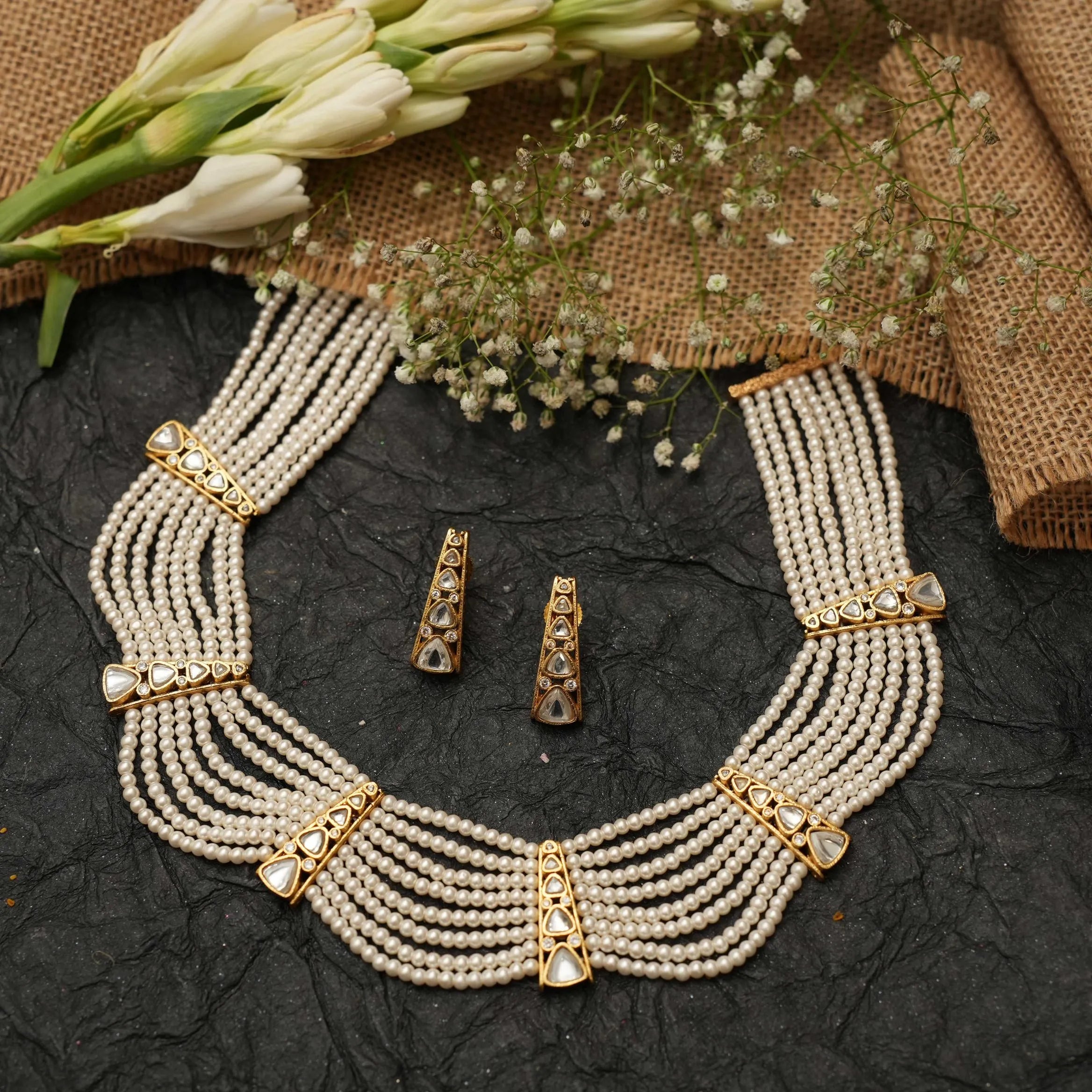 Hariti Polki Pearl Necklace