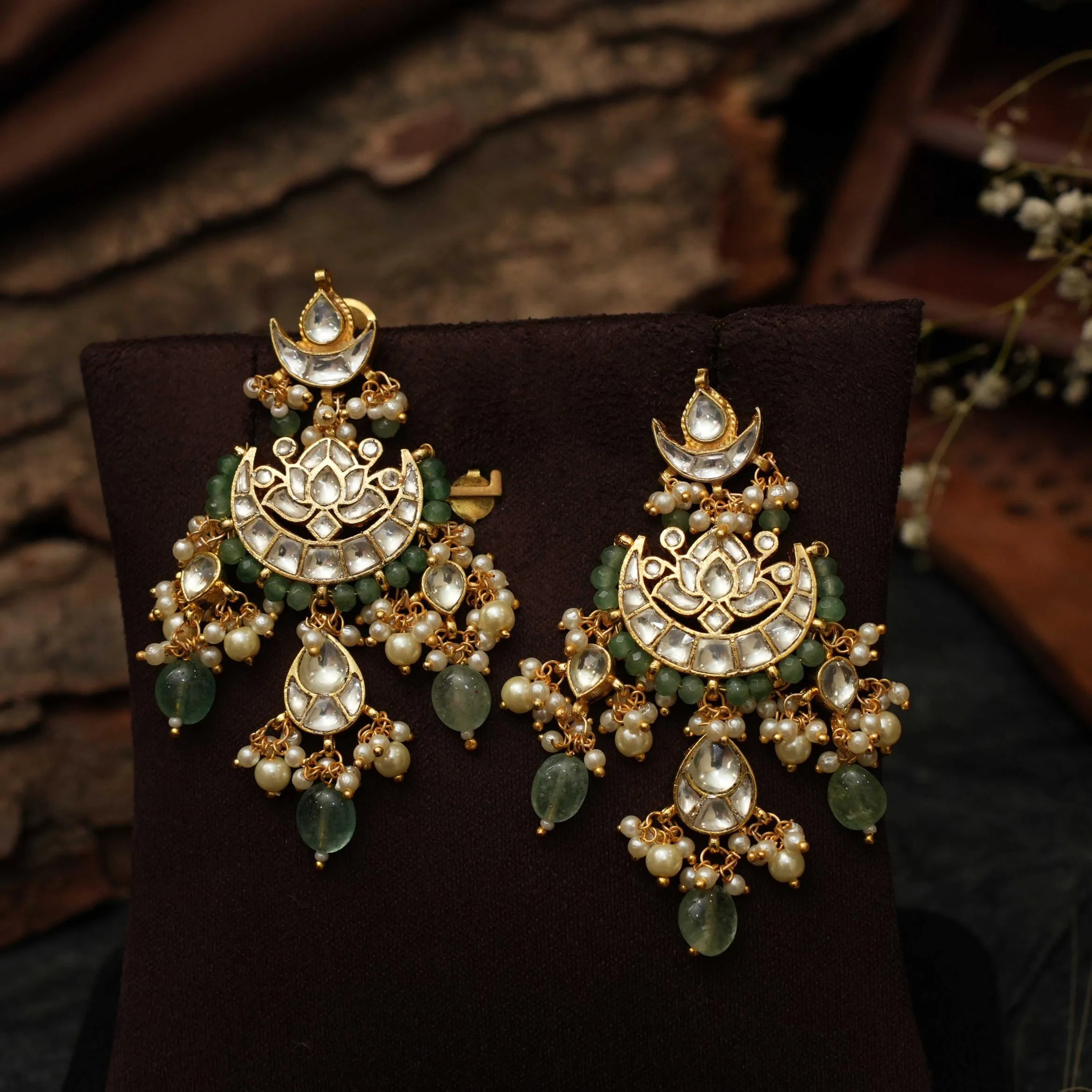 Harper Polki Chandbali Earrings