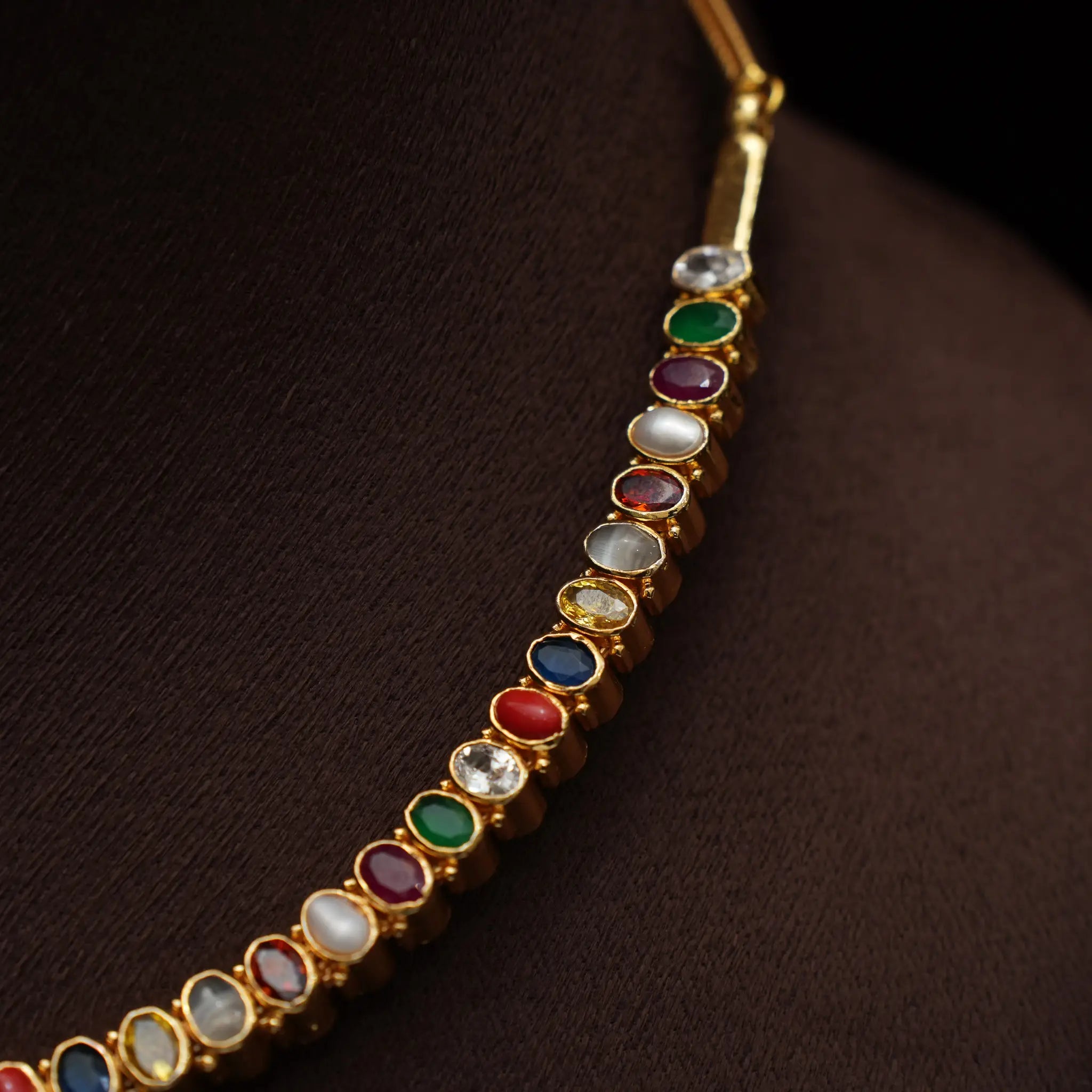 Harshali Silver Reversible Necklace