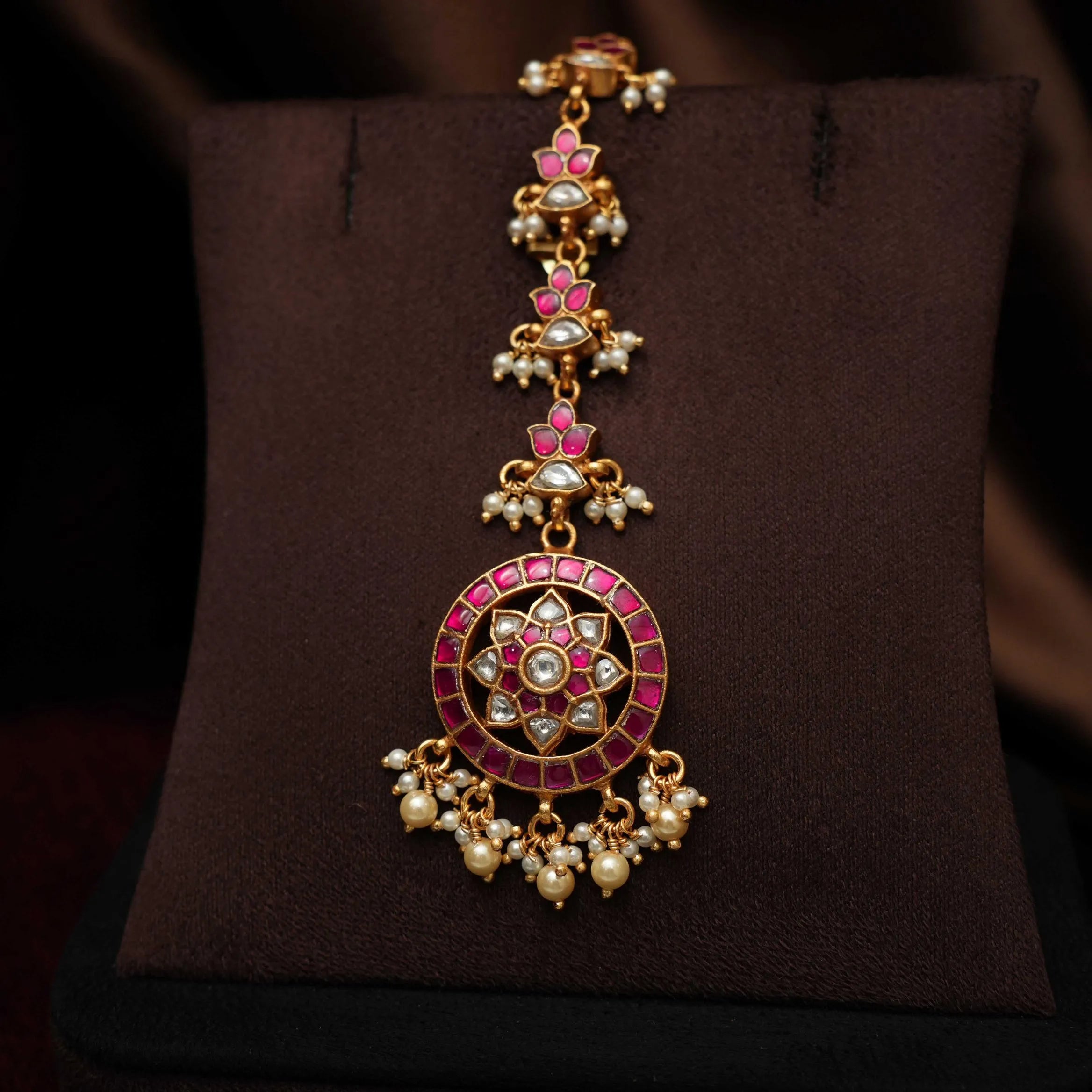 Hathiya Silver Tikka - Red