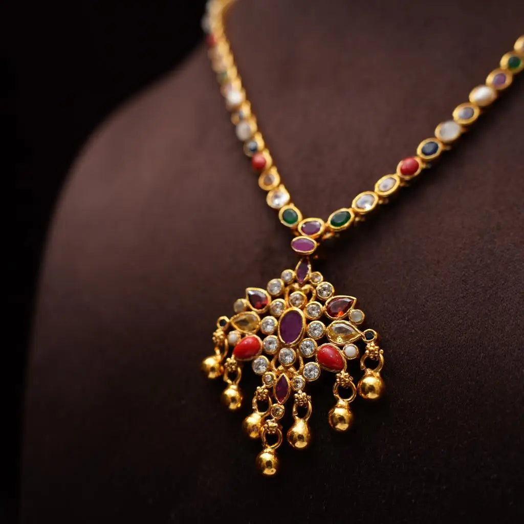 Hemal Silver Reversible Necklace