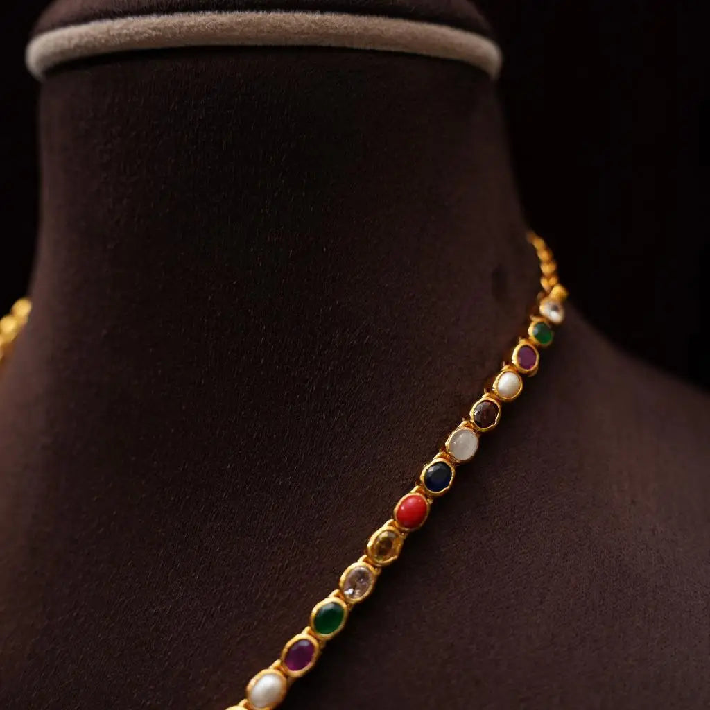 Hemal Silver Reversible Necklace