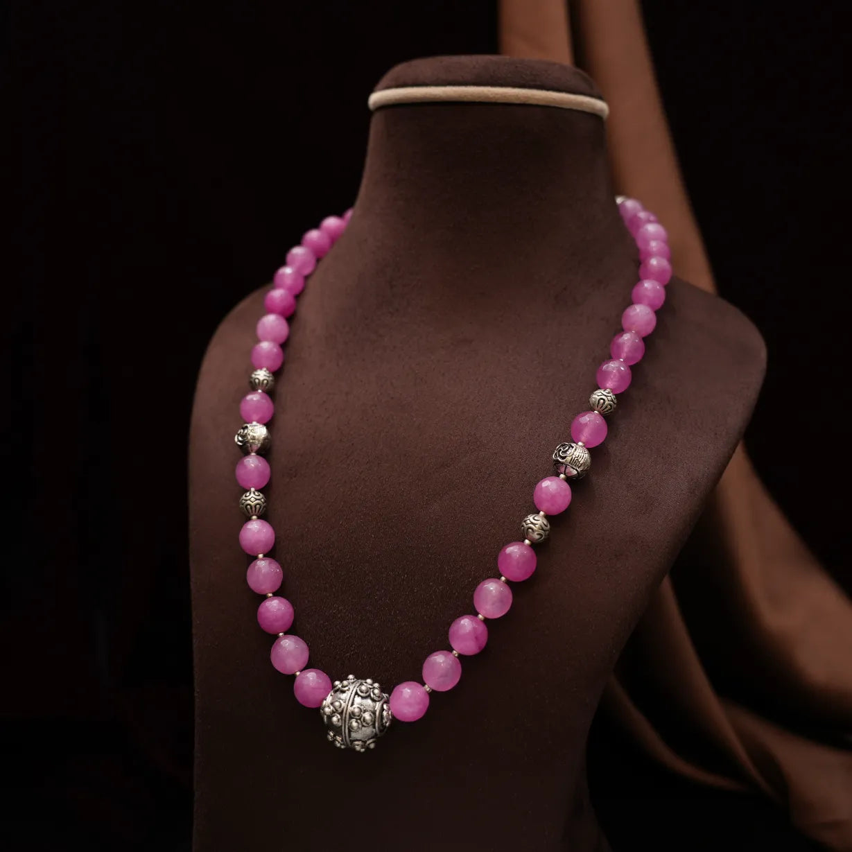 Hera Beaded Necklace - Pink