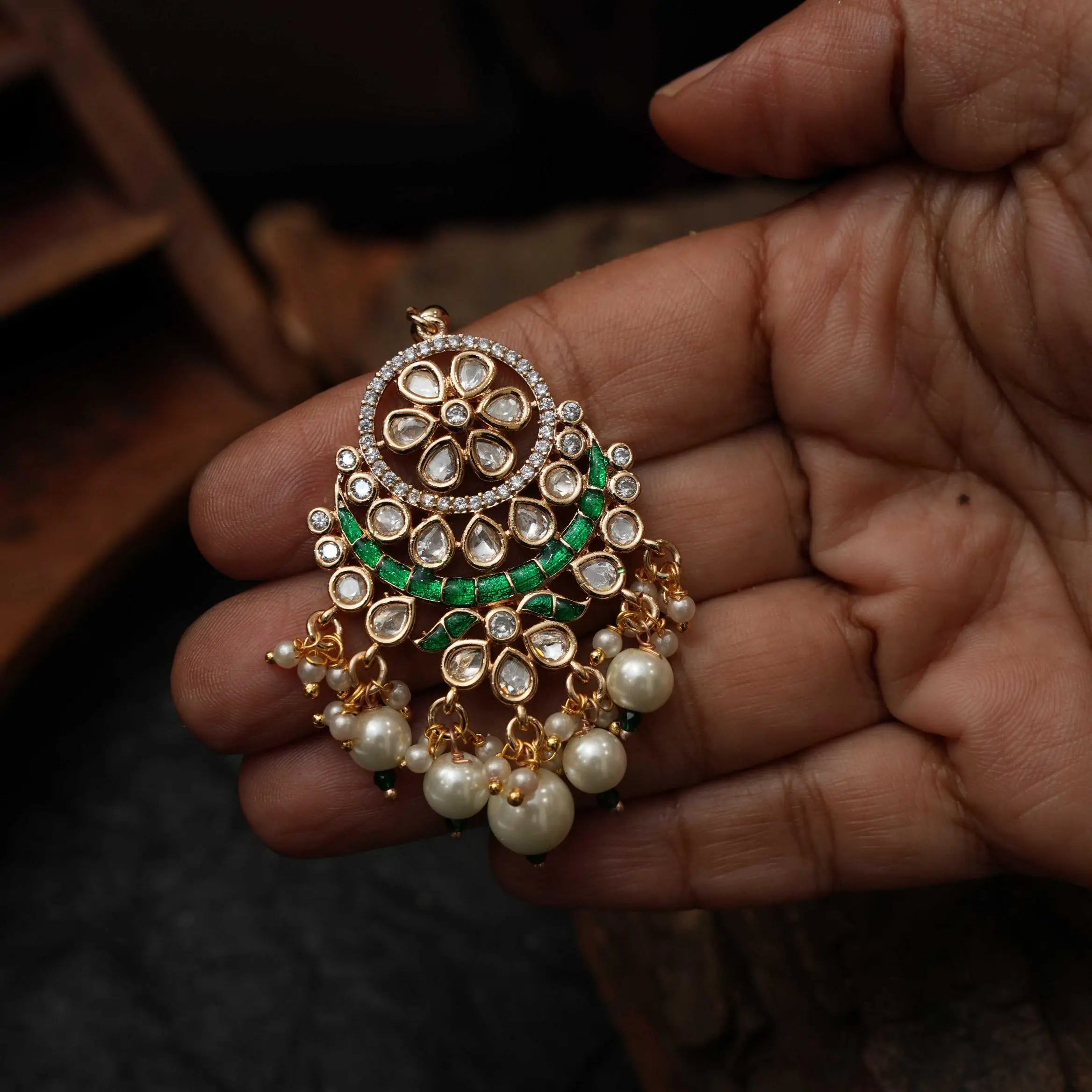 Himani Polki Tikka - Green