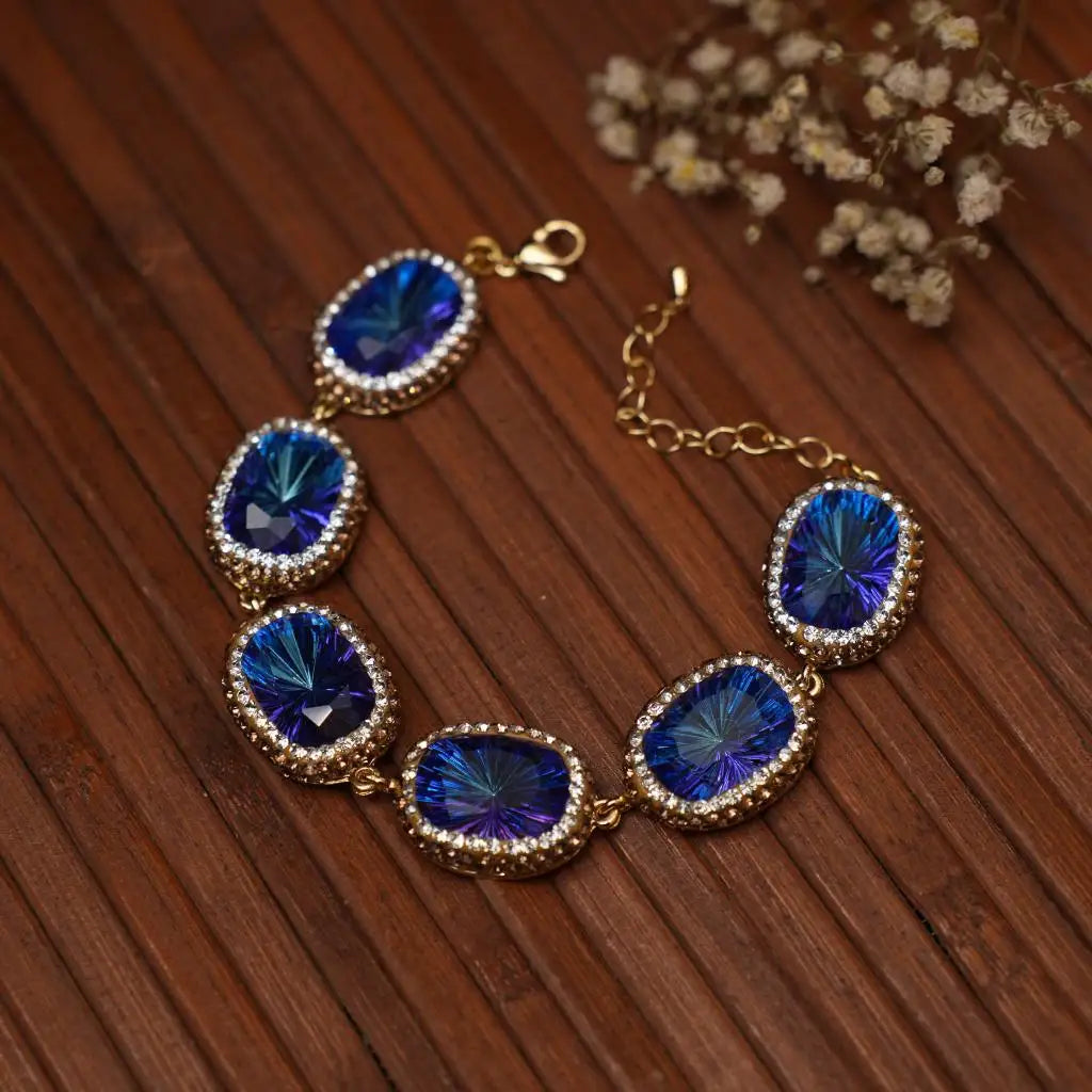 Hiranya Zircon Bracelet - Imperial Sapphire