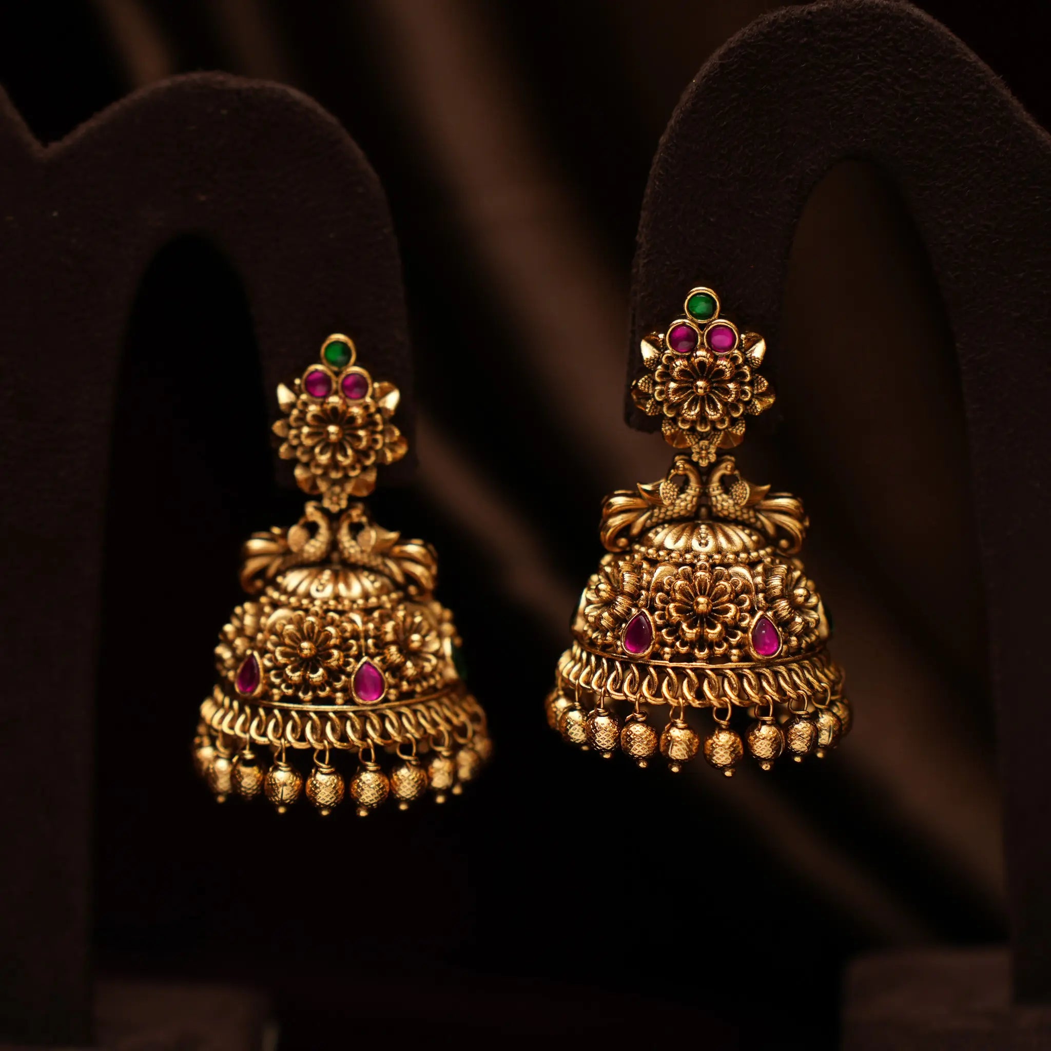 Hradini Antique Jhumka Earrings