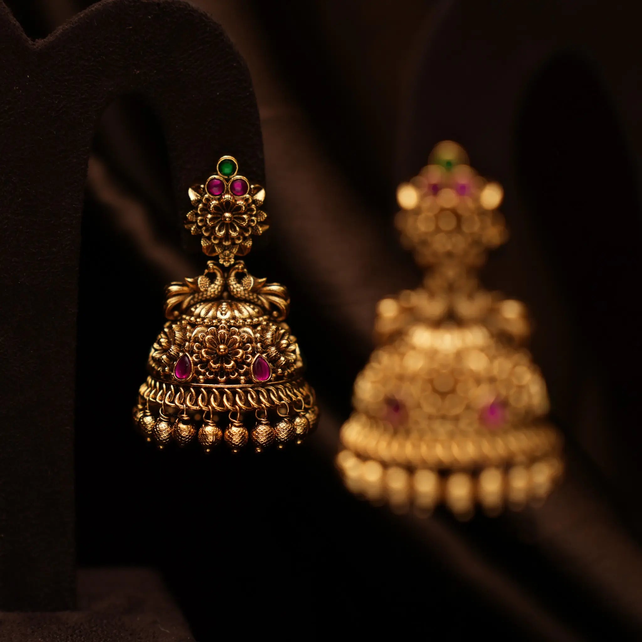 Hradini Antique Jhumka Earrings