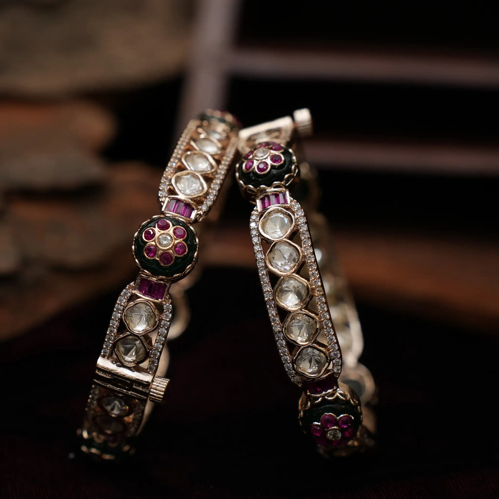 Hradini Kundan Bangles