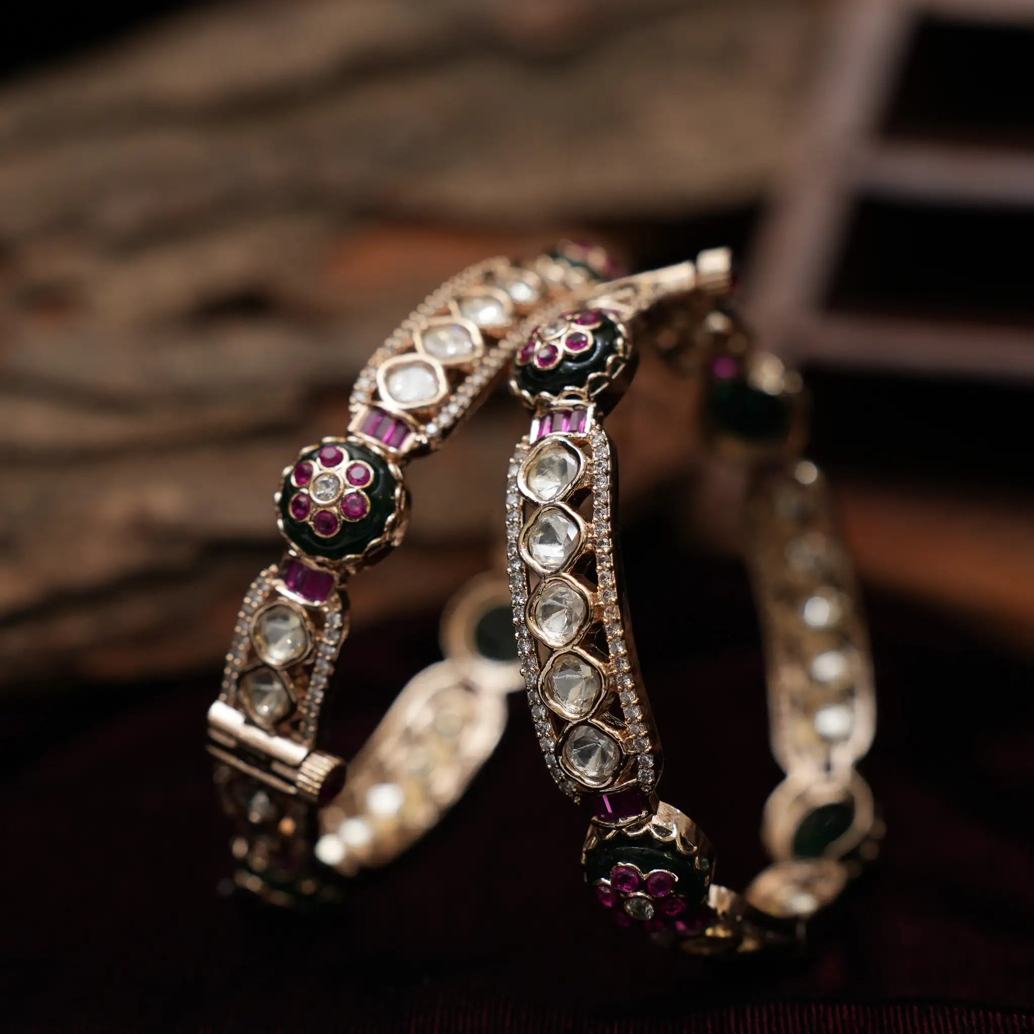 Hradini Kundan Bangles