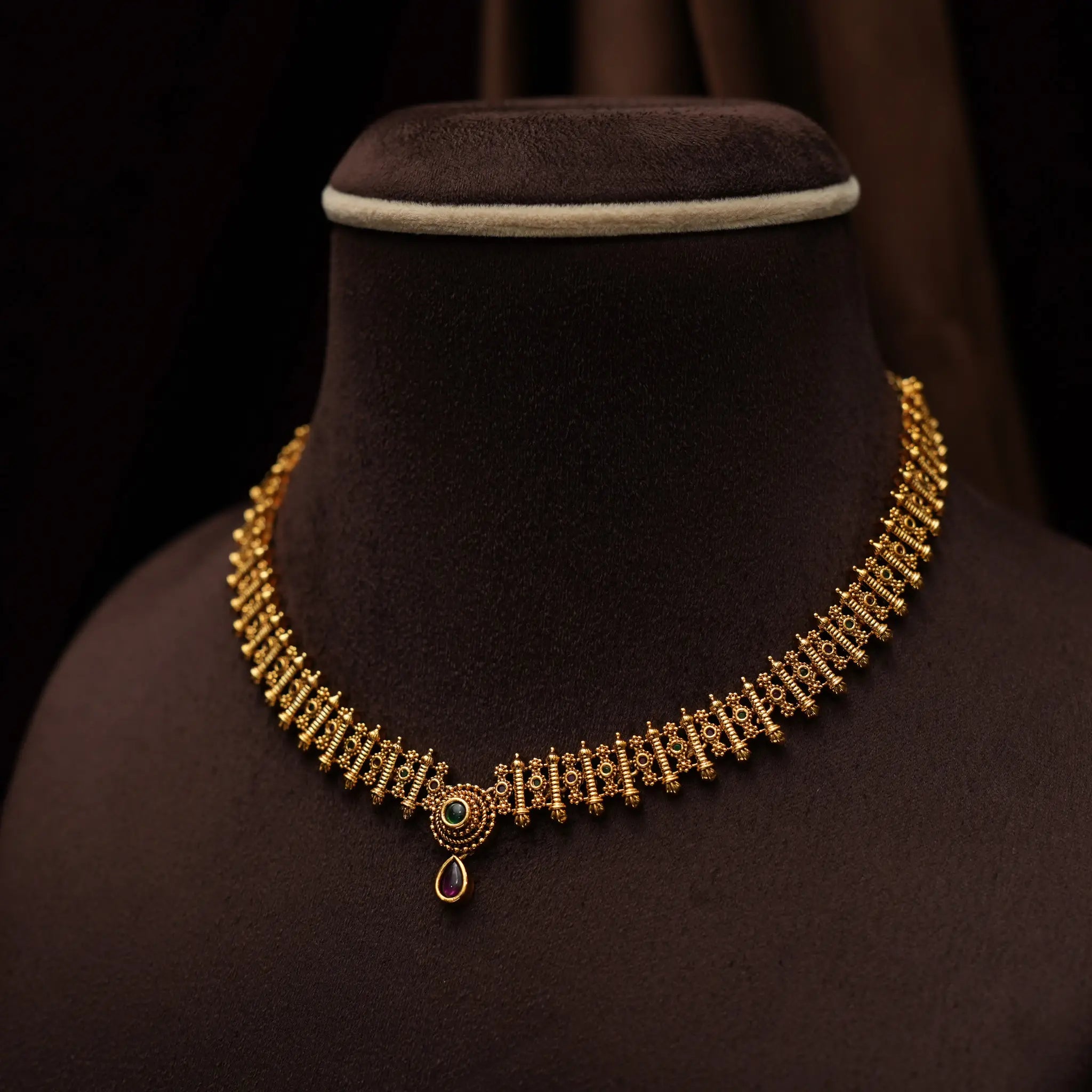Hridya Antique Necklace - Short