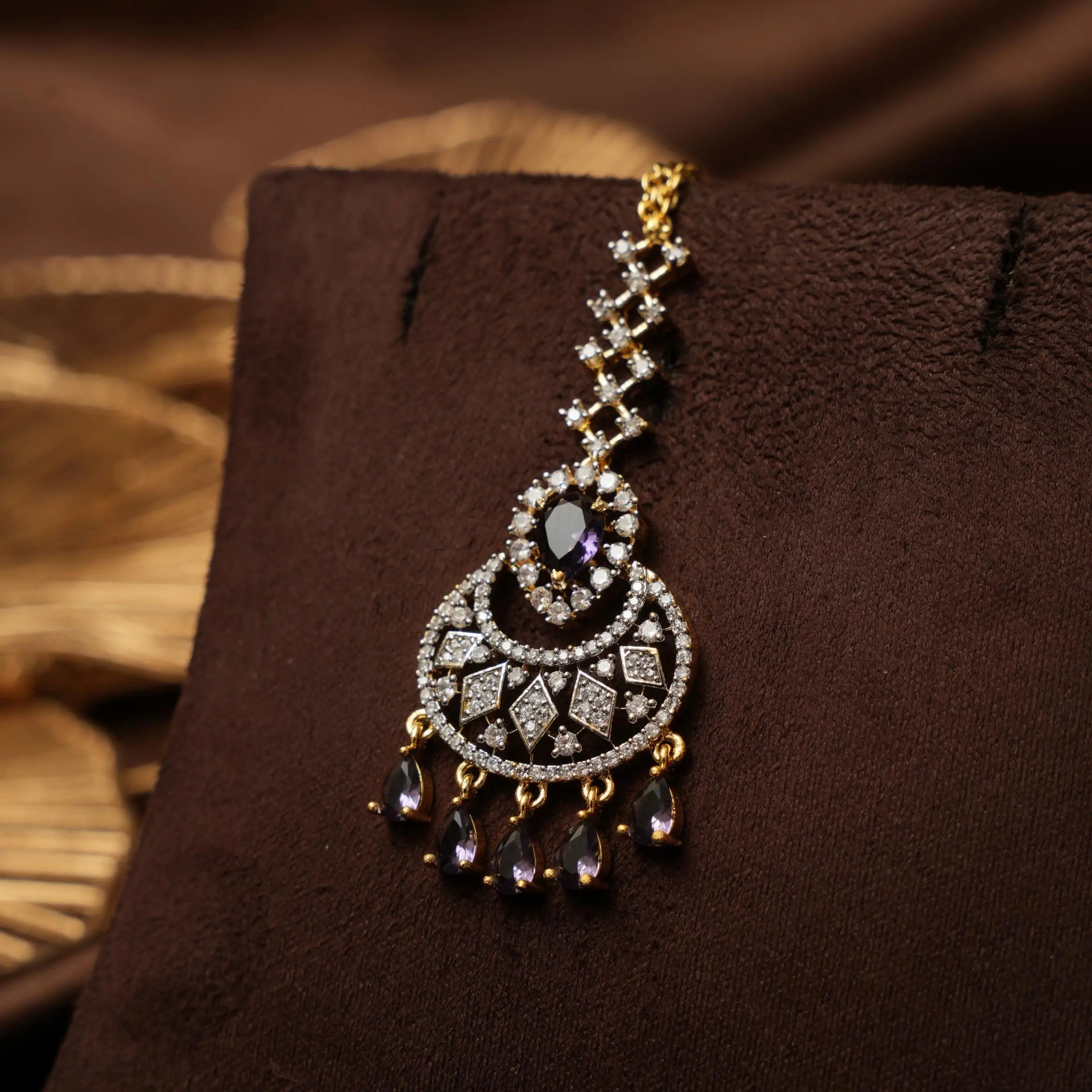 Hritvi Zircon Tikka - Purple