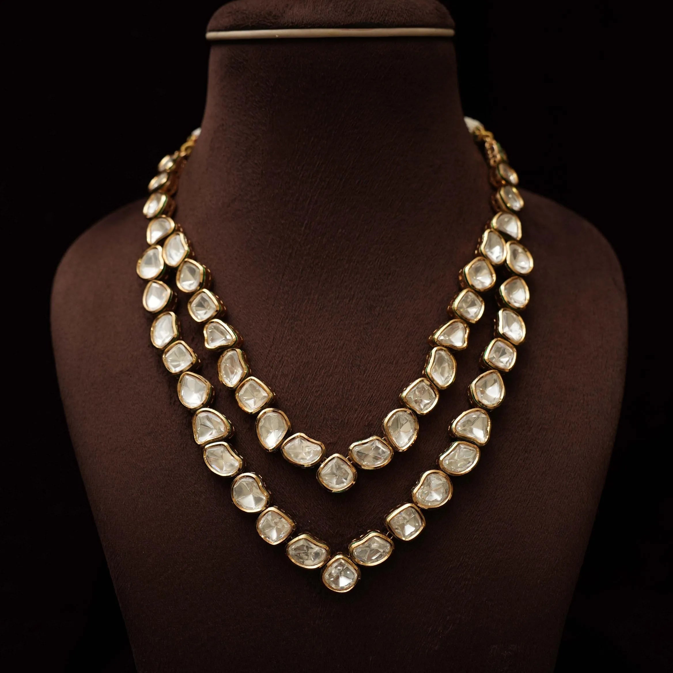 Hruta Layered Polki Necklace - Rimli Boutique