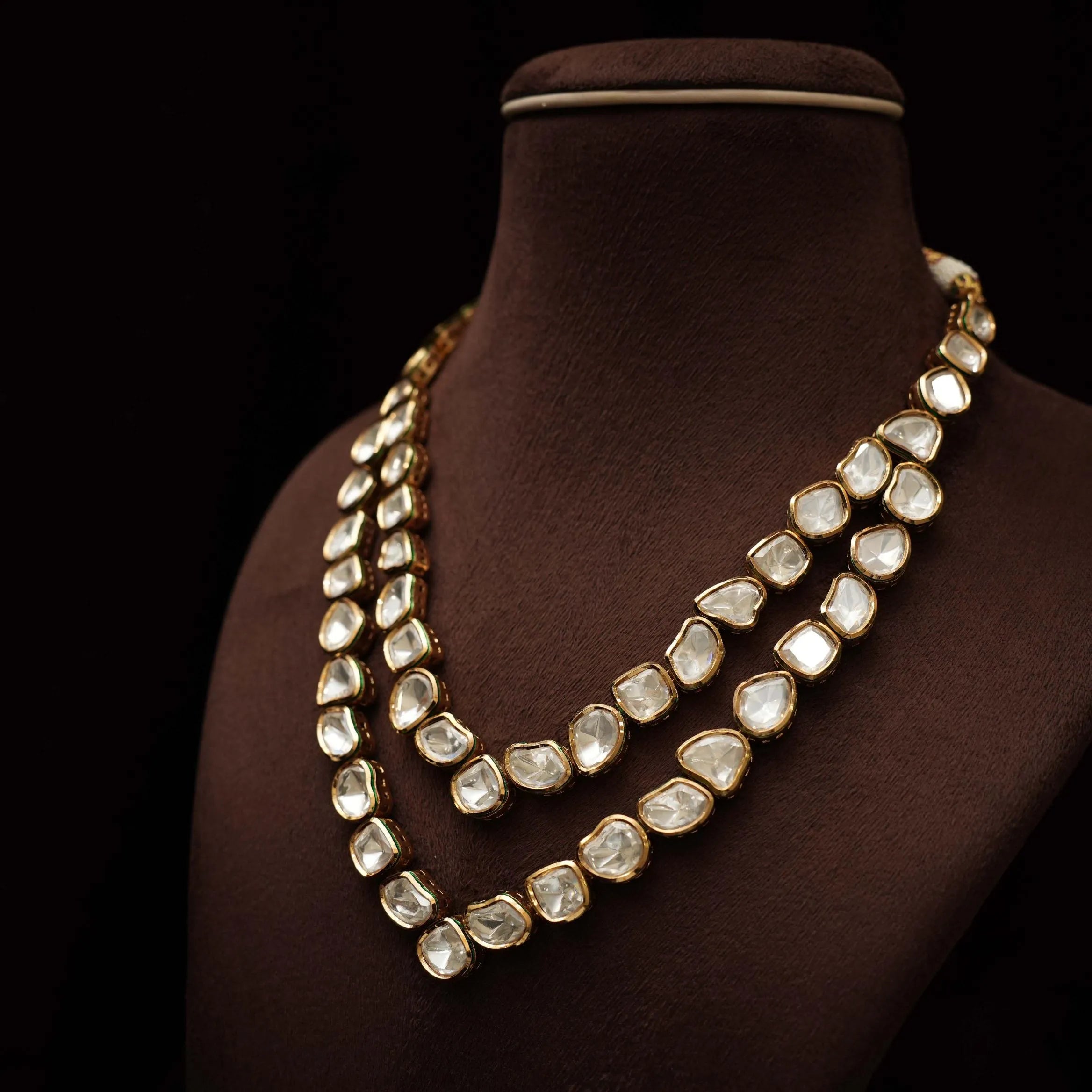 Hruta Layered Polki Necklace - Rimli Boutique