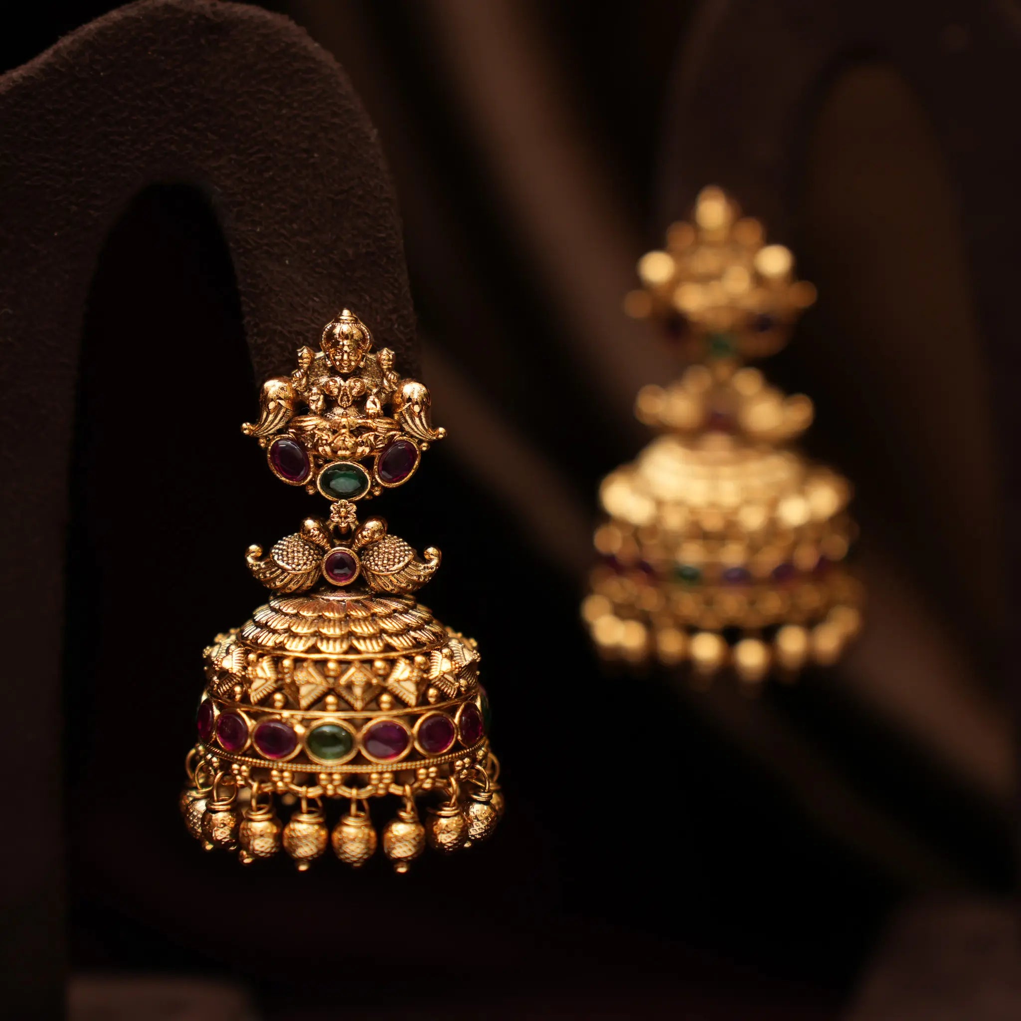 Idhika Antique Jhumka Earrings