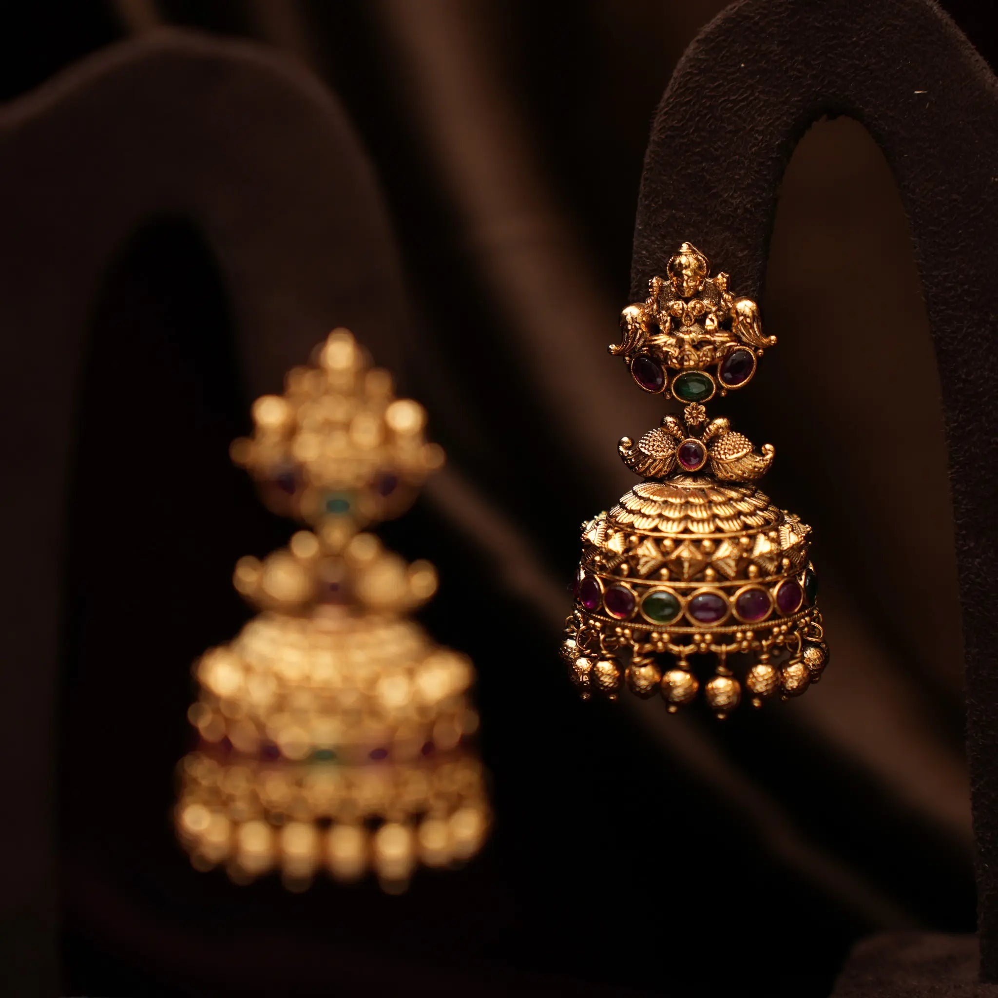 Idhika Antique Jhumka Earrings