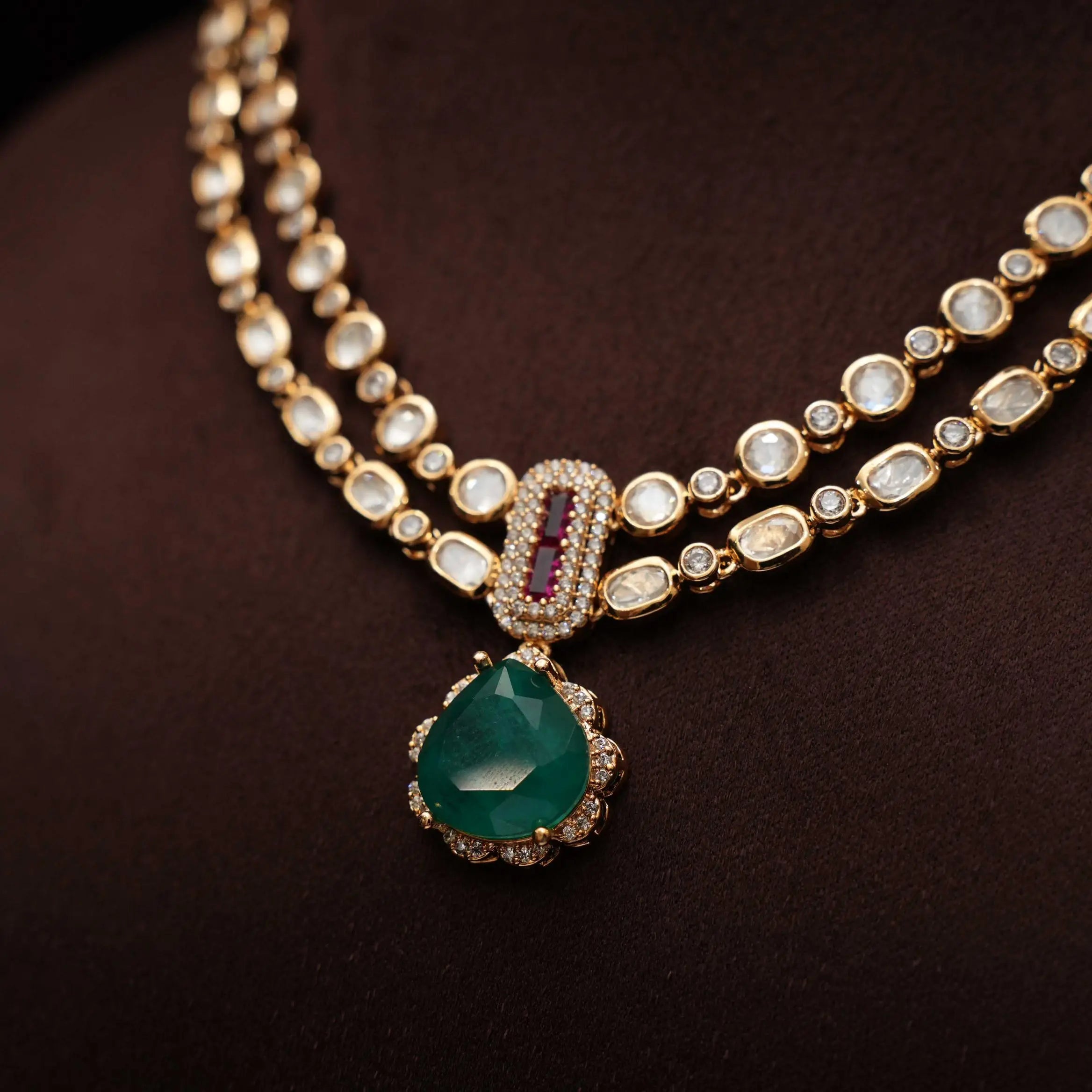 Indu Victorian Polki Necklace