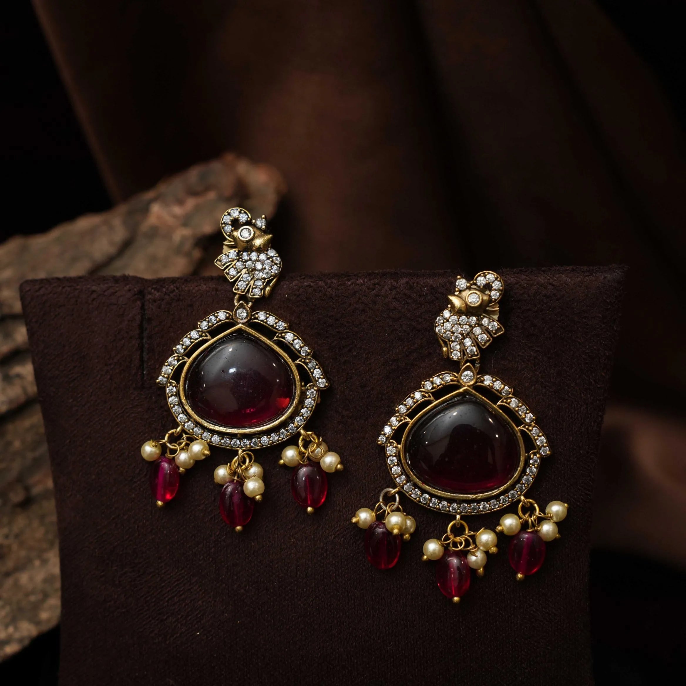 Indumathi Victorian Polki Earrings - Ira