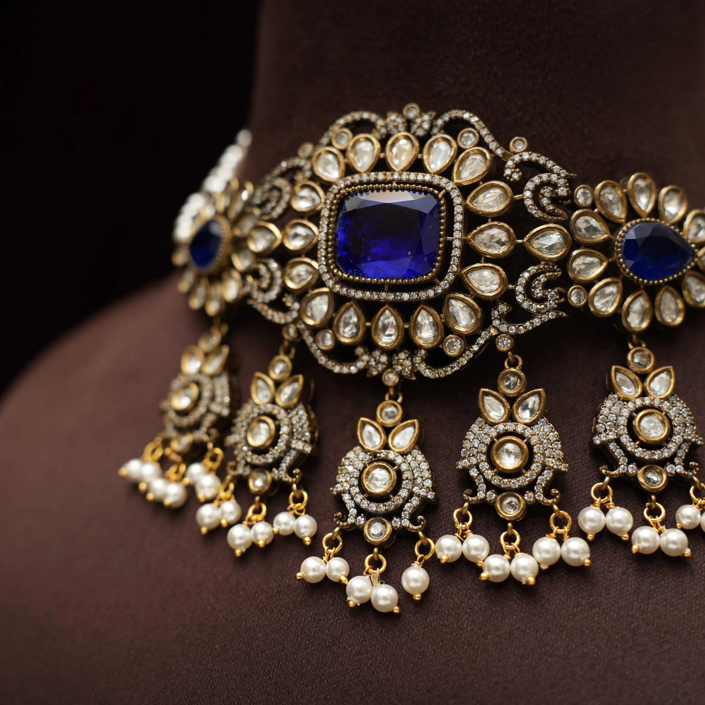 Iraja Victorian Polki Choker