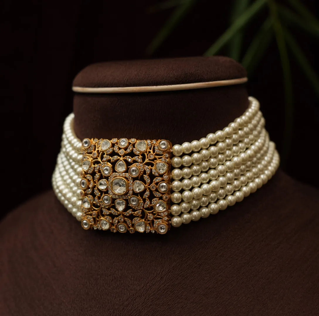 Irya Polki Choker - Pearl - Rimli Boutique