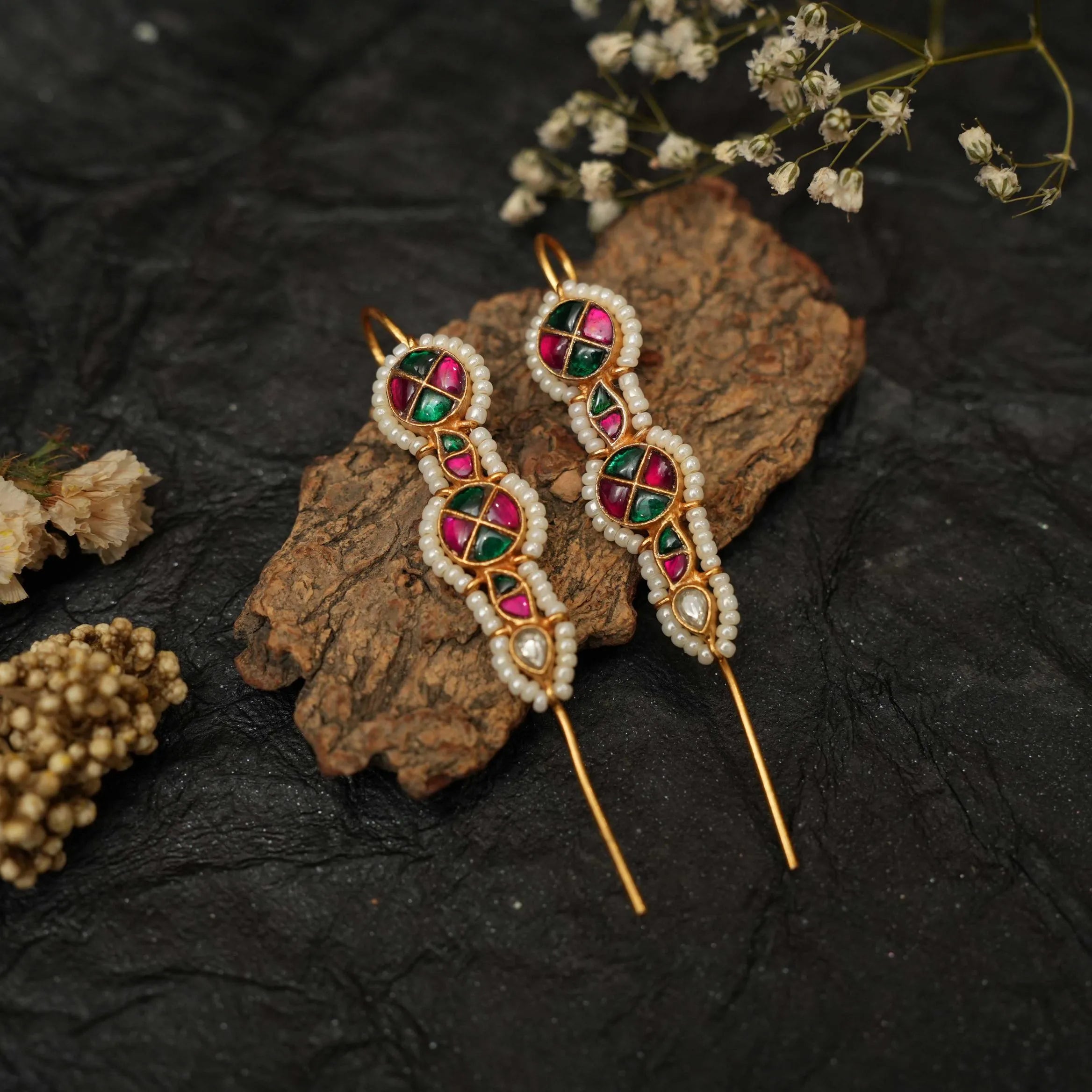 Ishanvi Silver Bugadi Ear Cuff