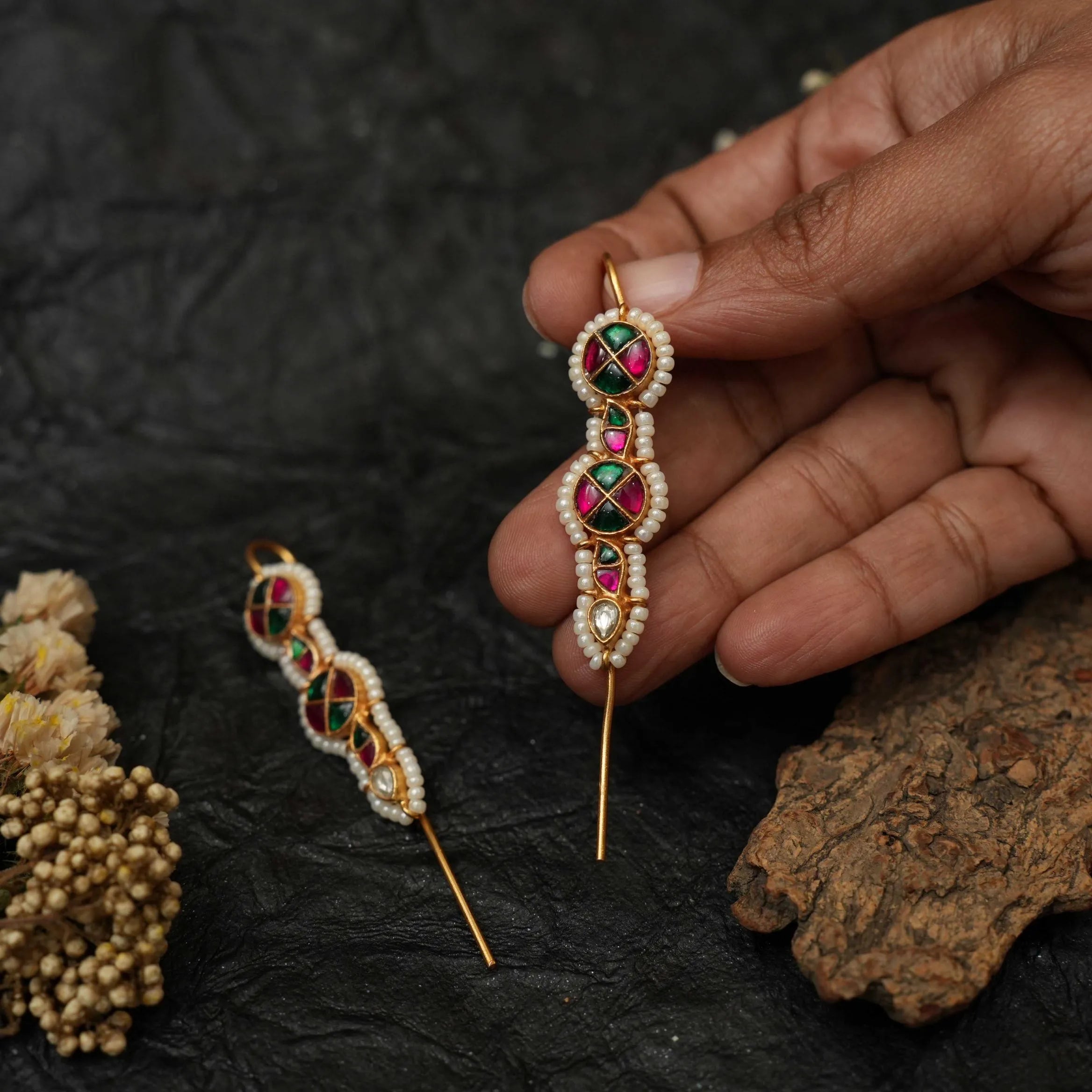 Ishanvi Silver Bugadi Ear Cuff