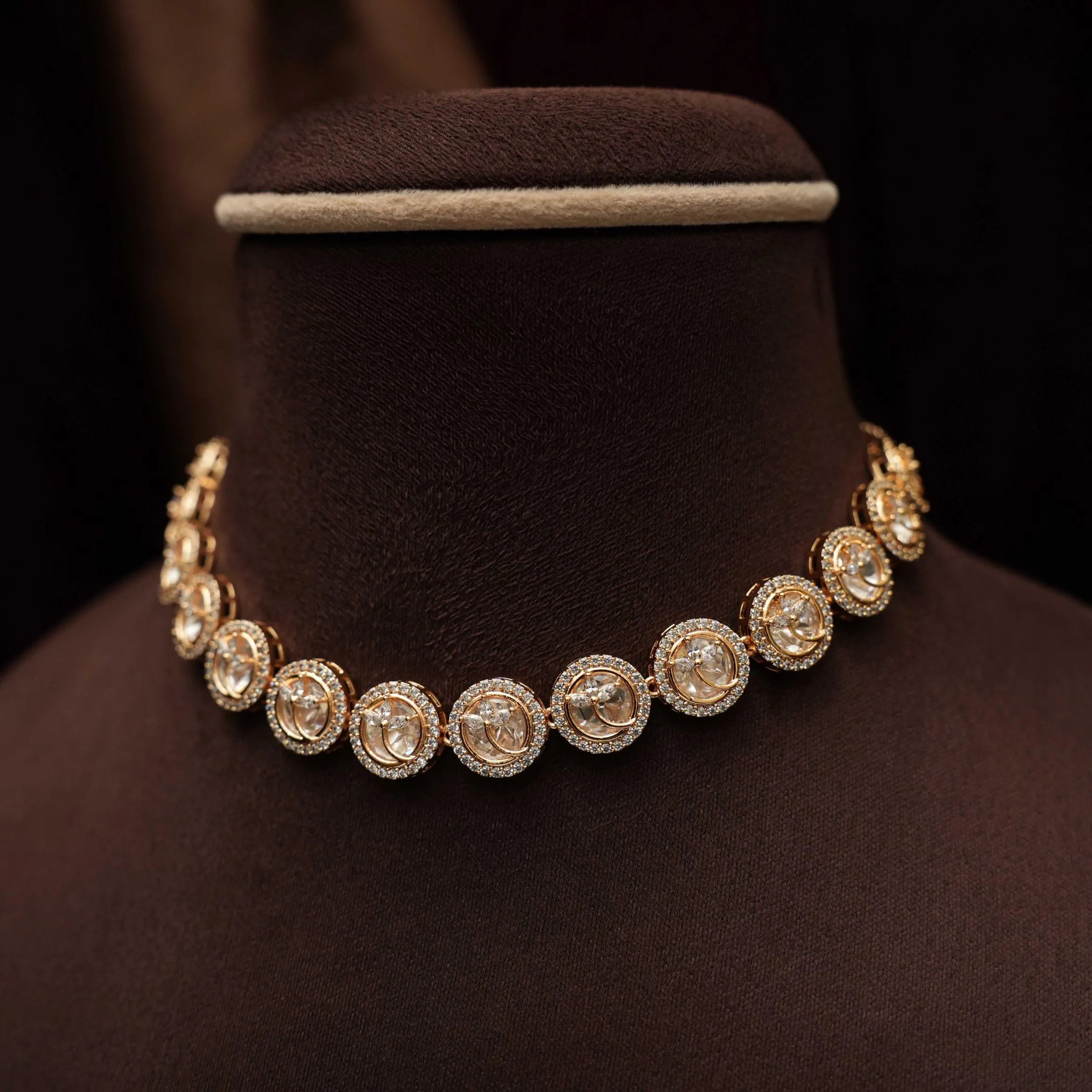 Ishita Polki Choker - White