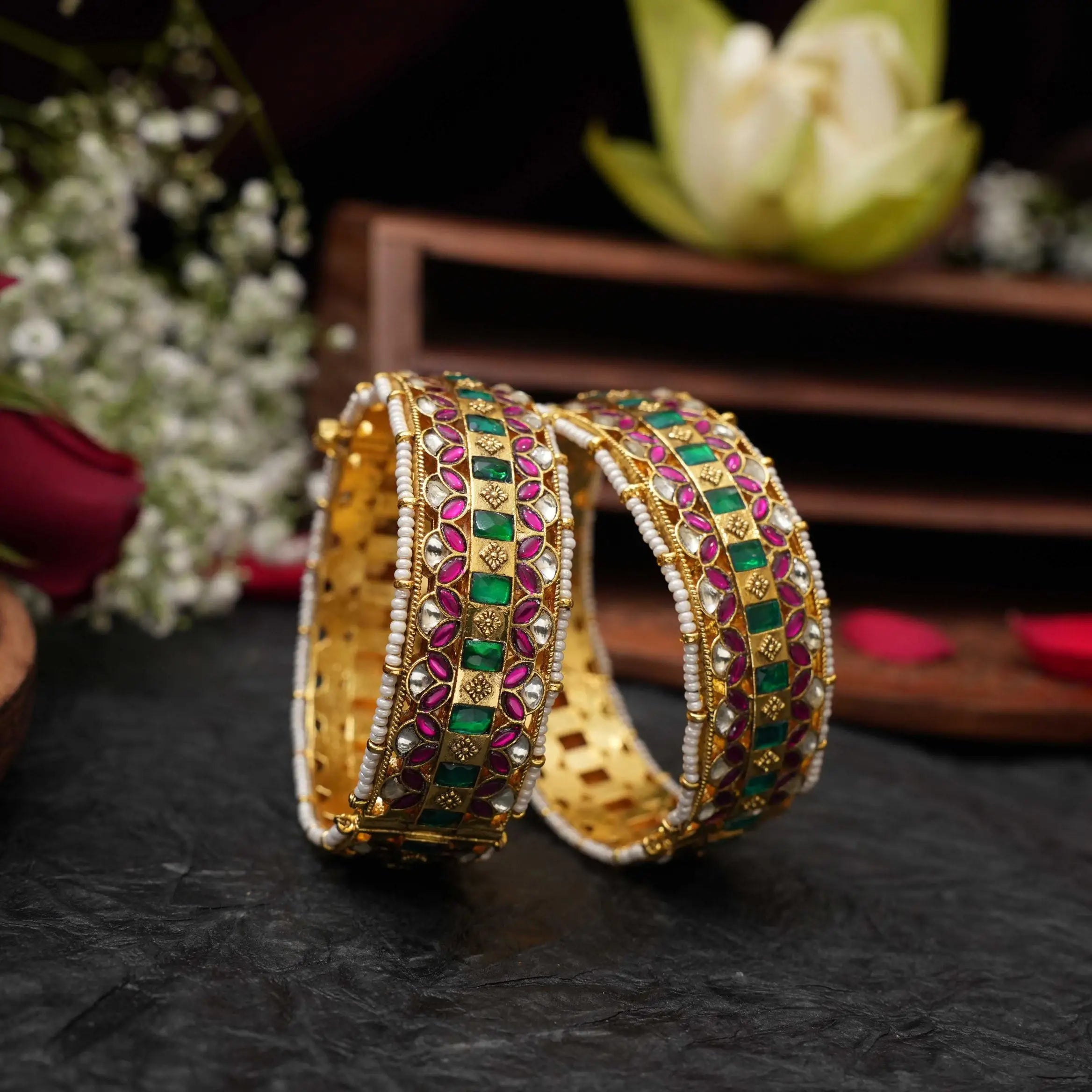 Ishwari Polki Bangles