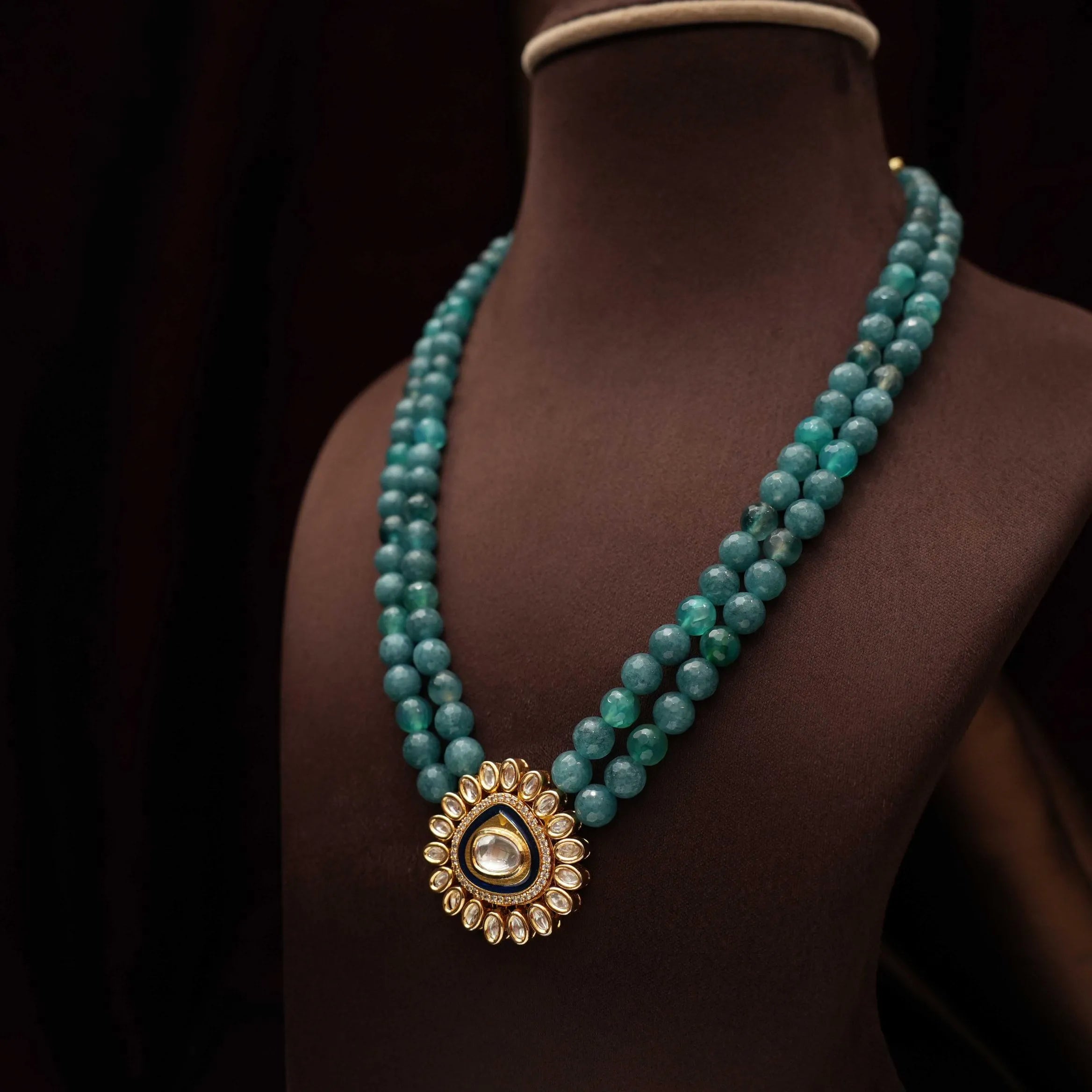 Jabir Beaded Kundan Necklace