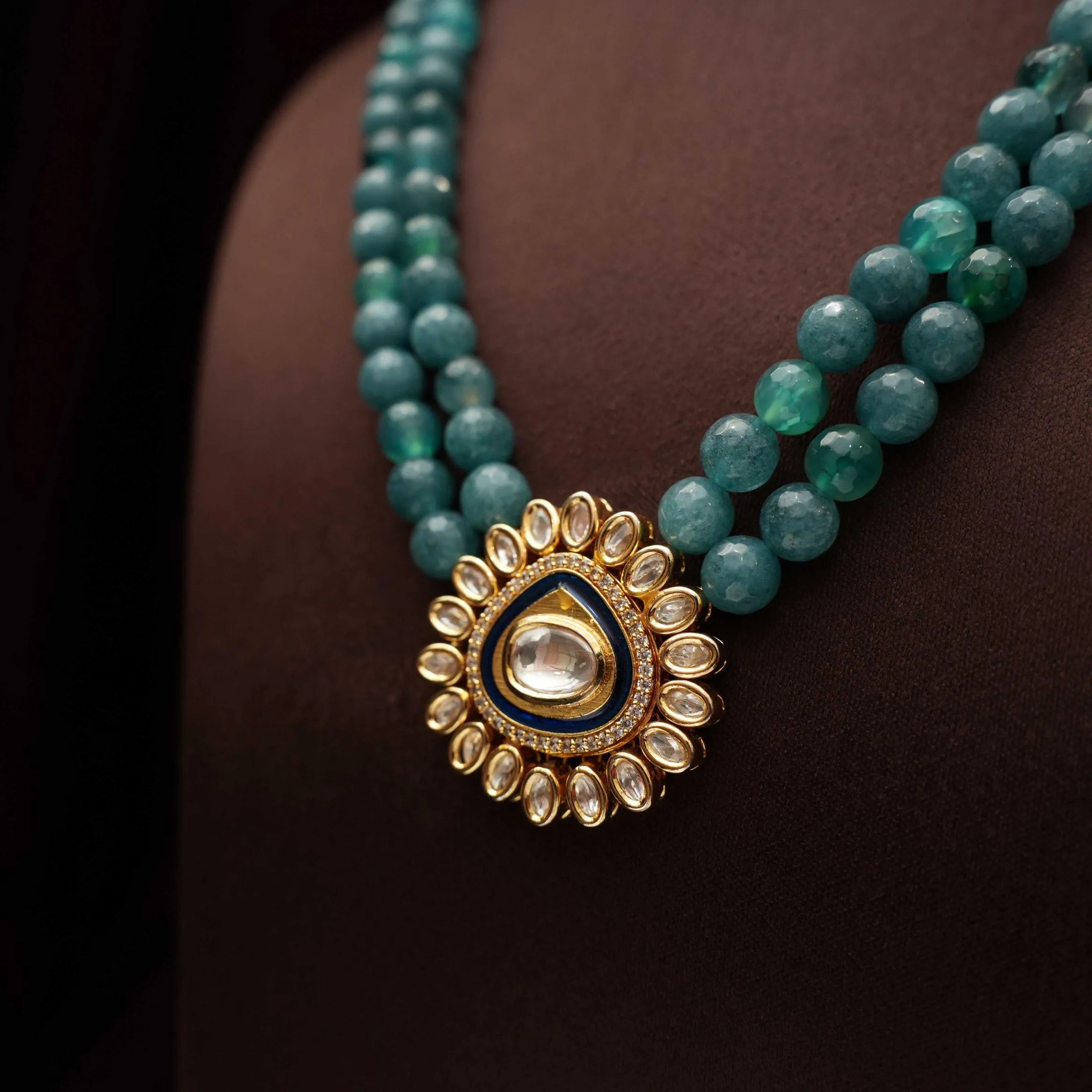Jabir Beaded Kundan Necklace