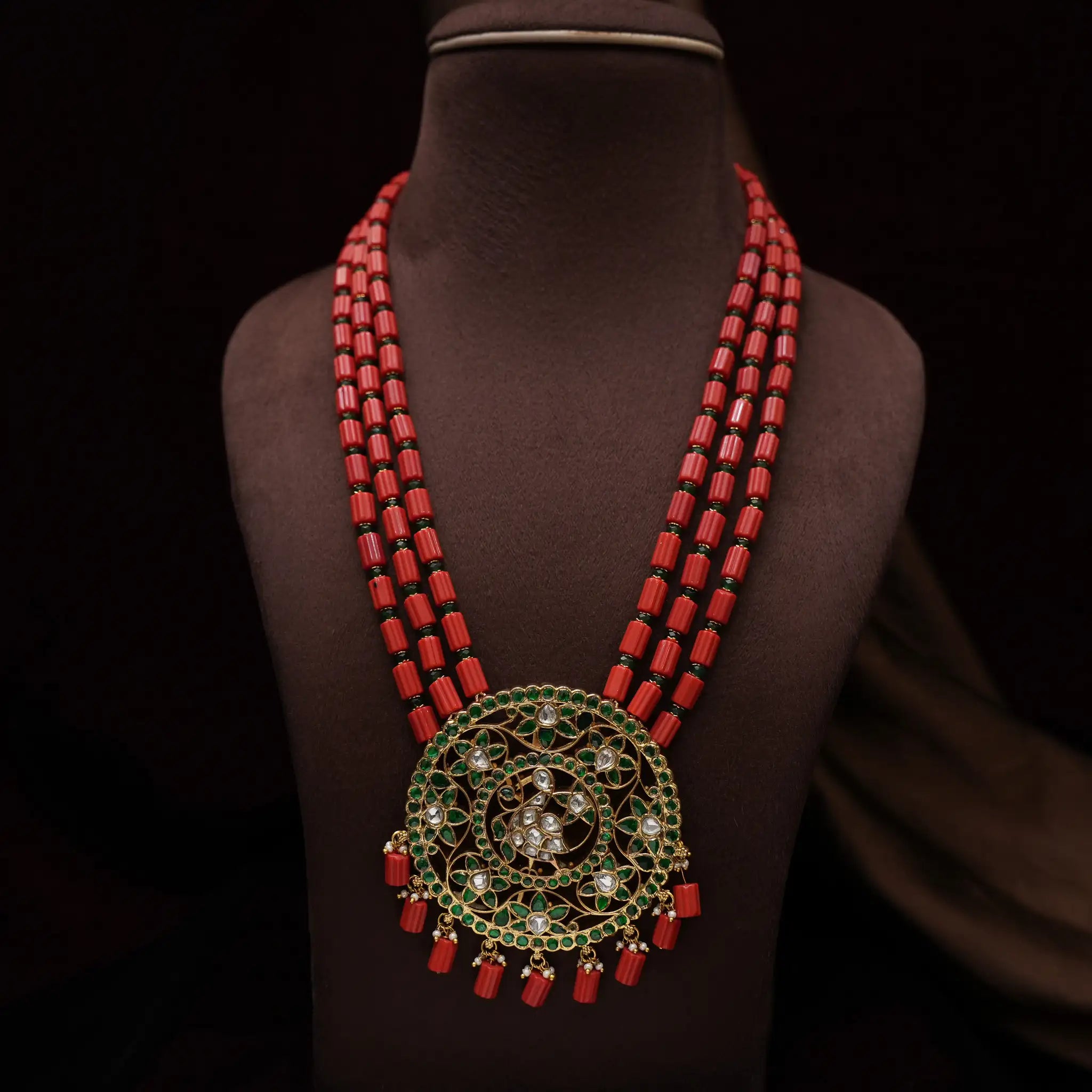 Jagriti Beaded Coral Necklace