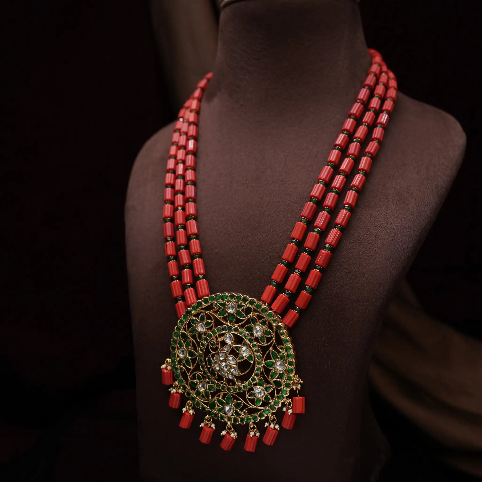 Jagriti Beaded Coral Necklace