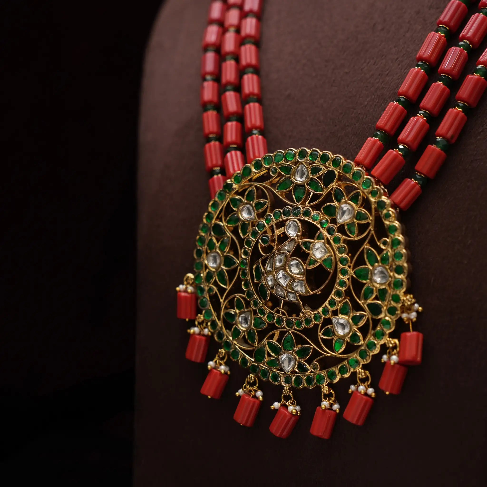 Jagriti Beaded Coral Necklace