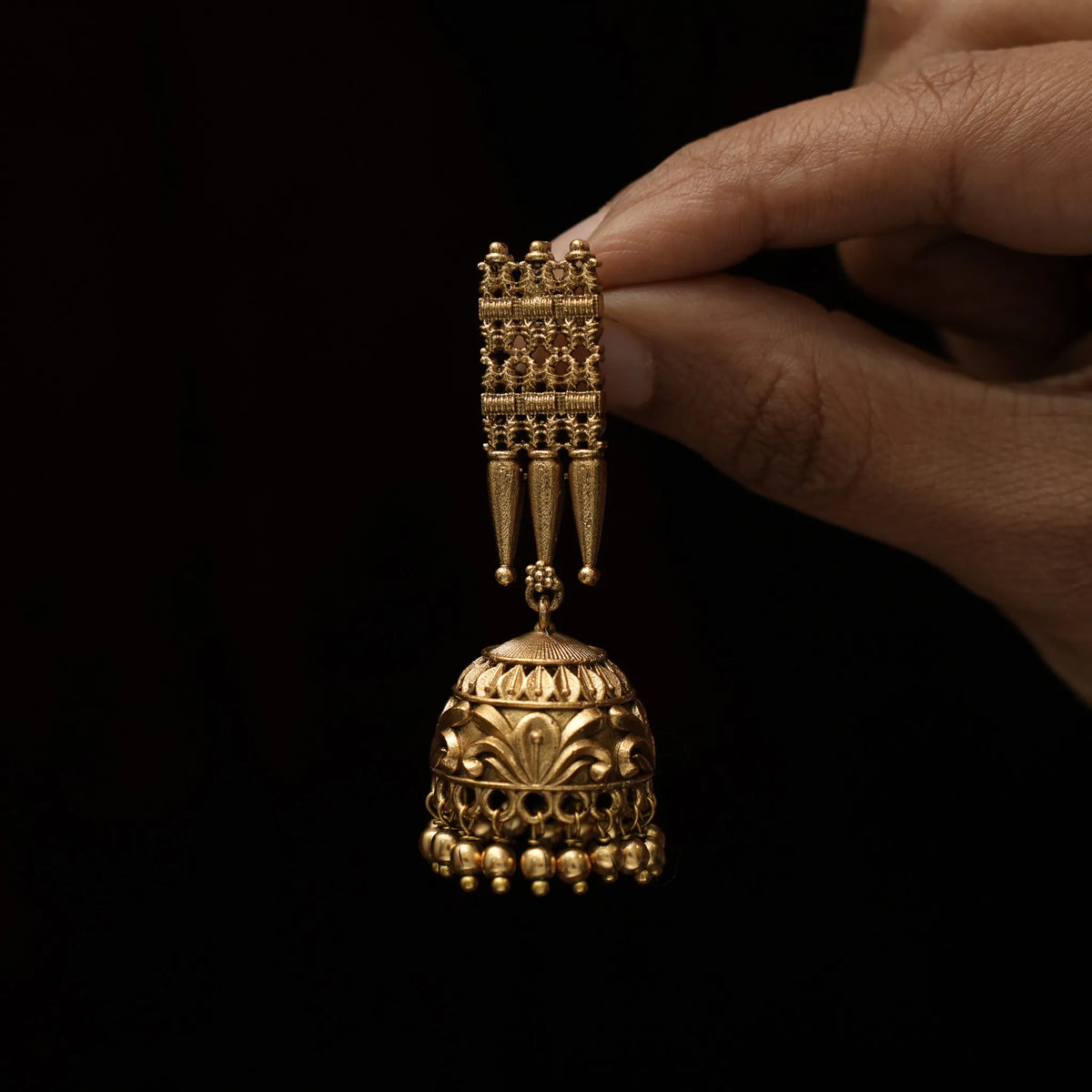 Jahnavi Antique Jhumka Earrings