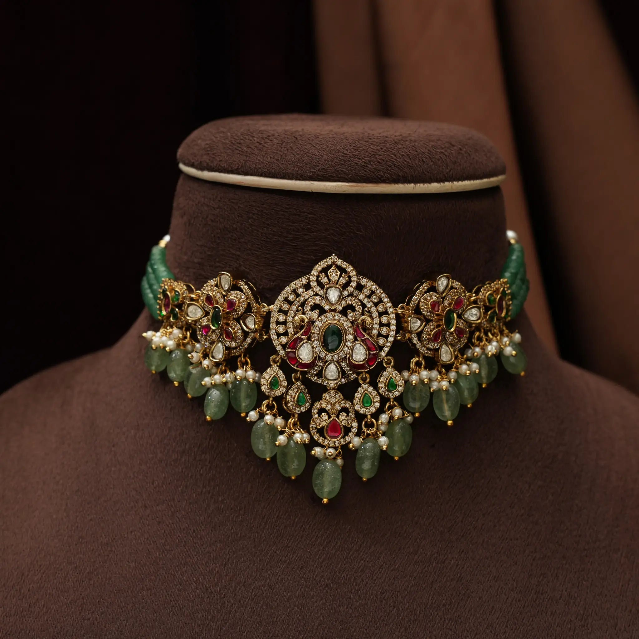 Janaki Beaded Polki Choker