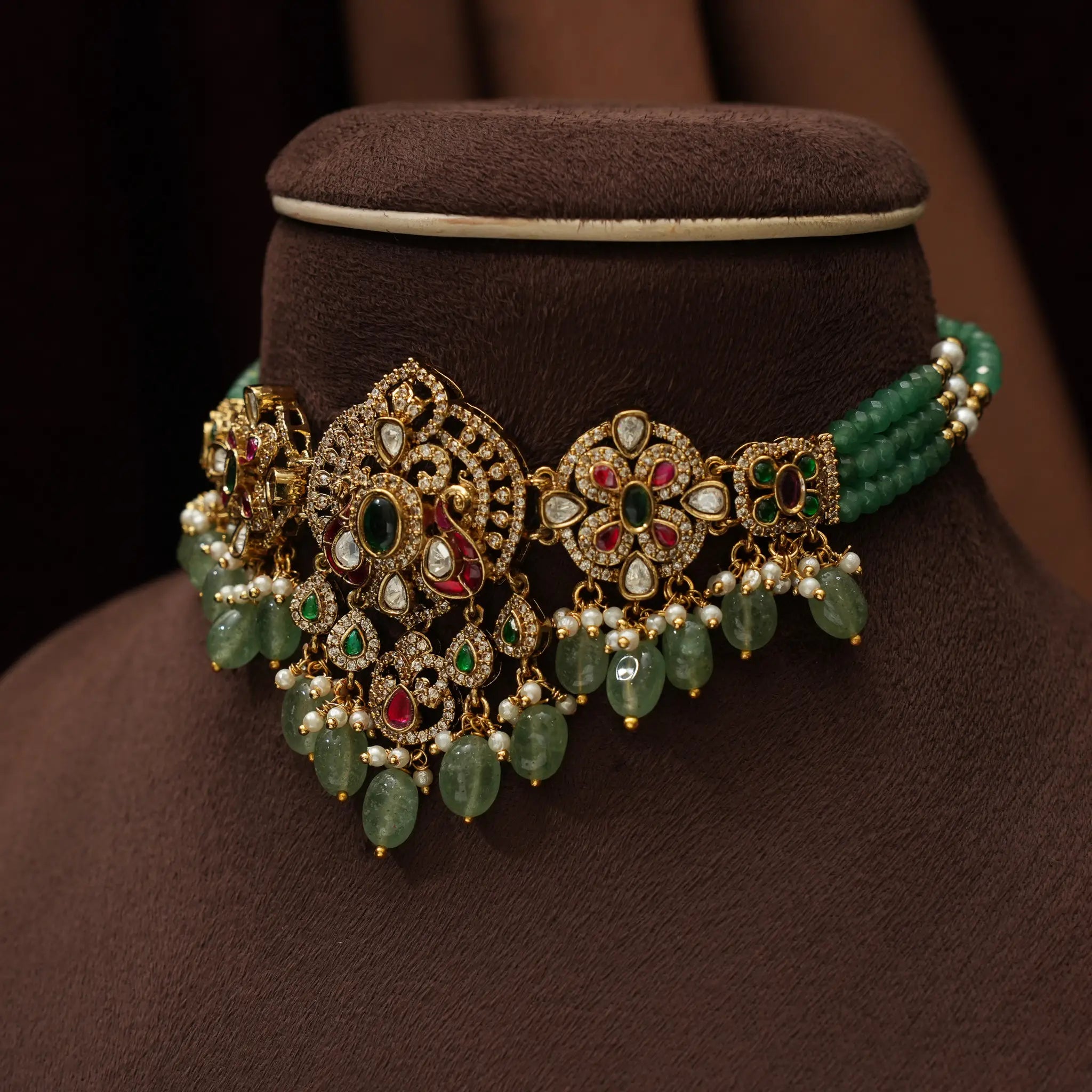 Janaki Beaded Polki Choker